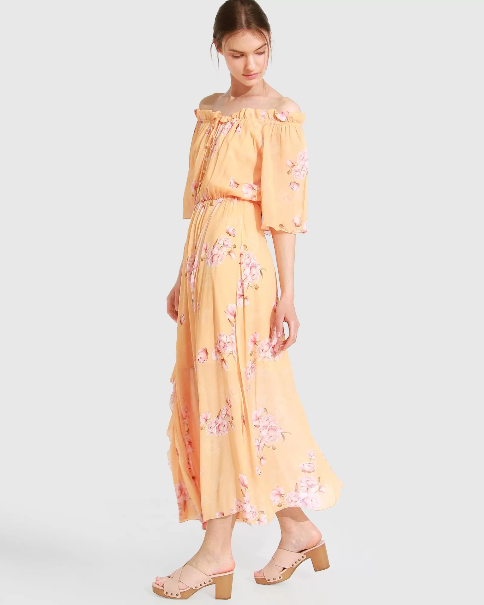 amour_amour_ruffled_midi_dress__peach_peonies_3-3.webp Belle & Bloom Amour Amour Ruffled Midi Dress - Peach Peonies