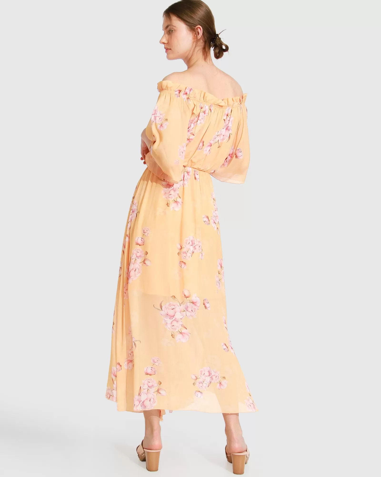 amour_amour_ruffled_midi_dress__peach_peonies_4-3.webp Belle & Bloom Amour Amour Ruffled Midi Dress - Peach Peonies