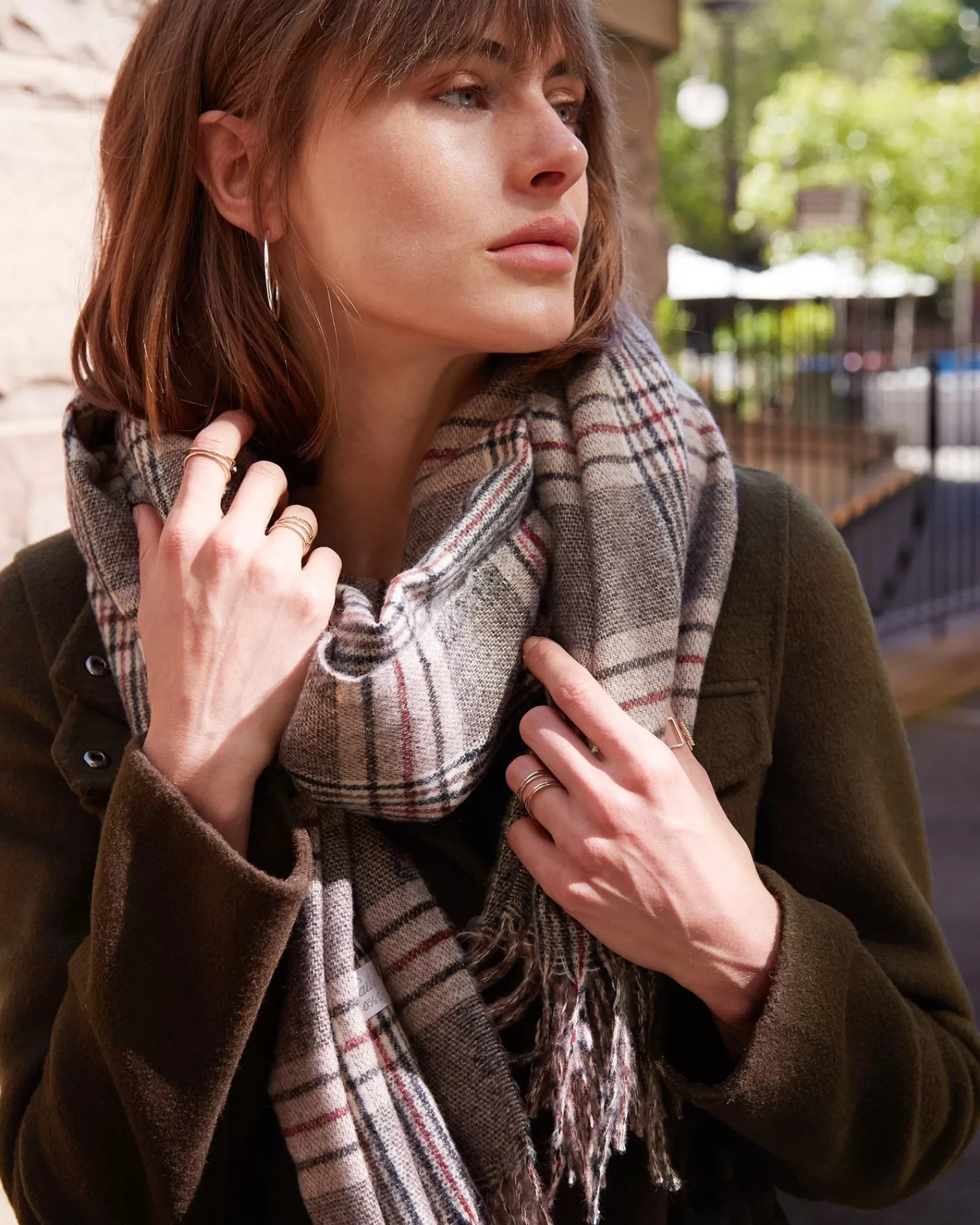 Belle & Bloom Aspen Plaid Scarf -