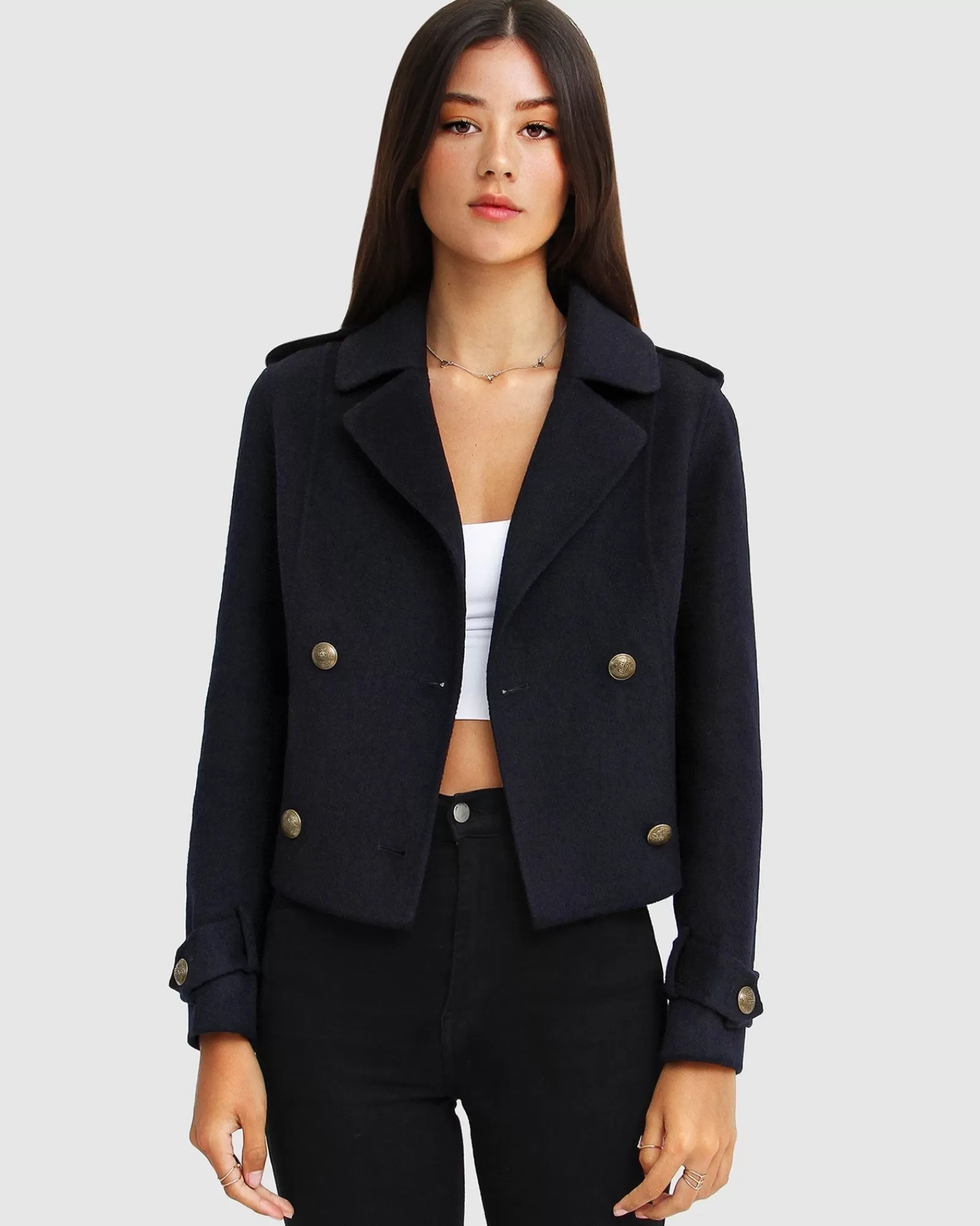 Belle & Bloom Better Off Military Peacoat -