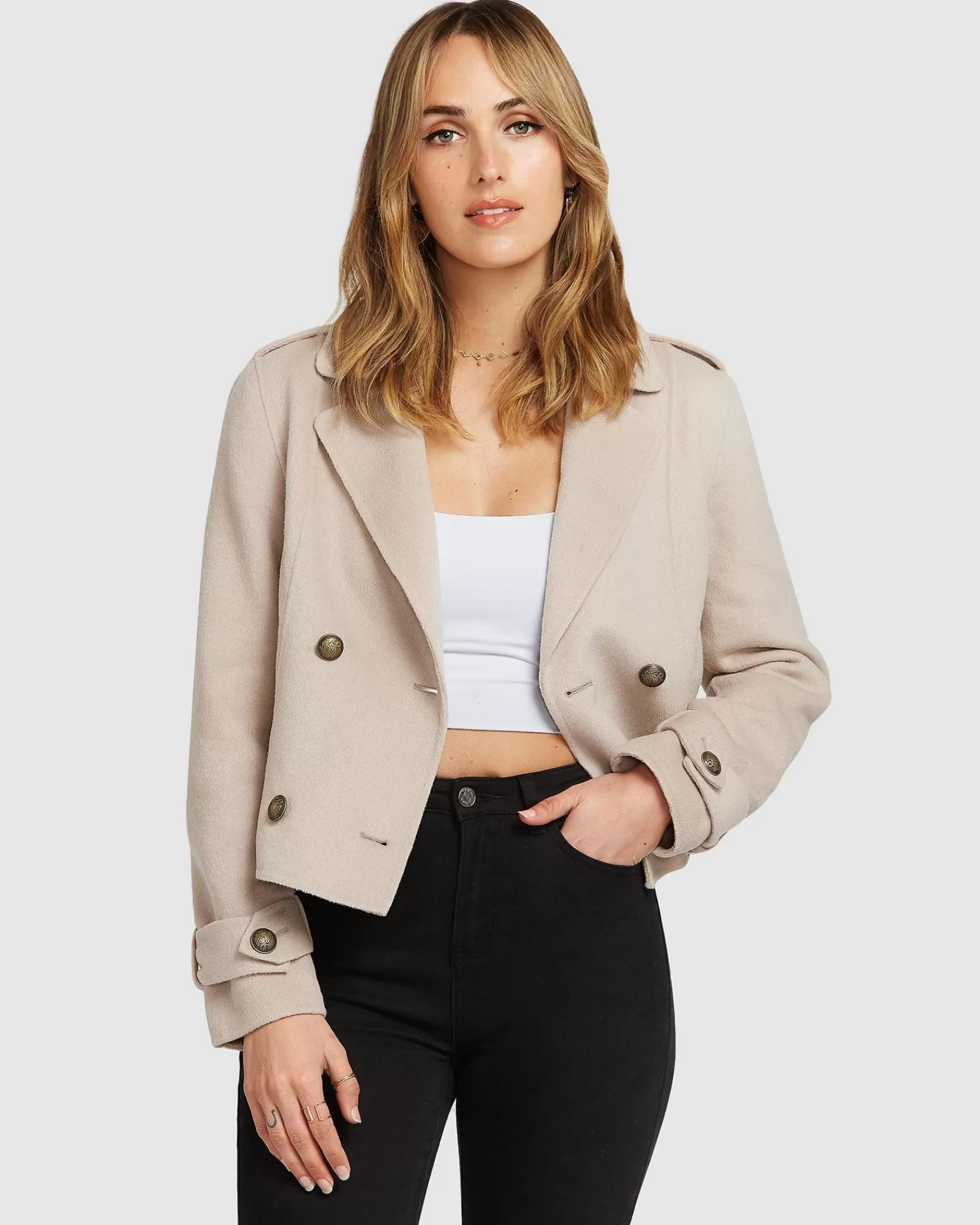 Belle & Bloom Better Off Military Peacoat -