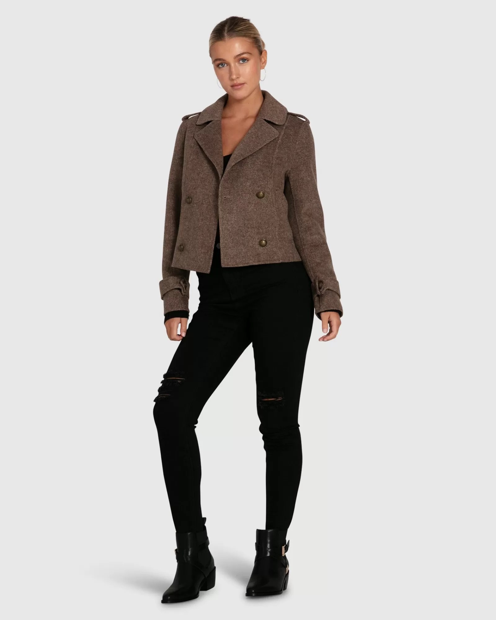 Belle & Bloom Better Off Military Peacoat -