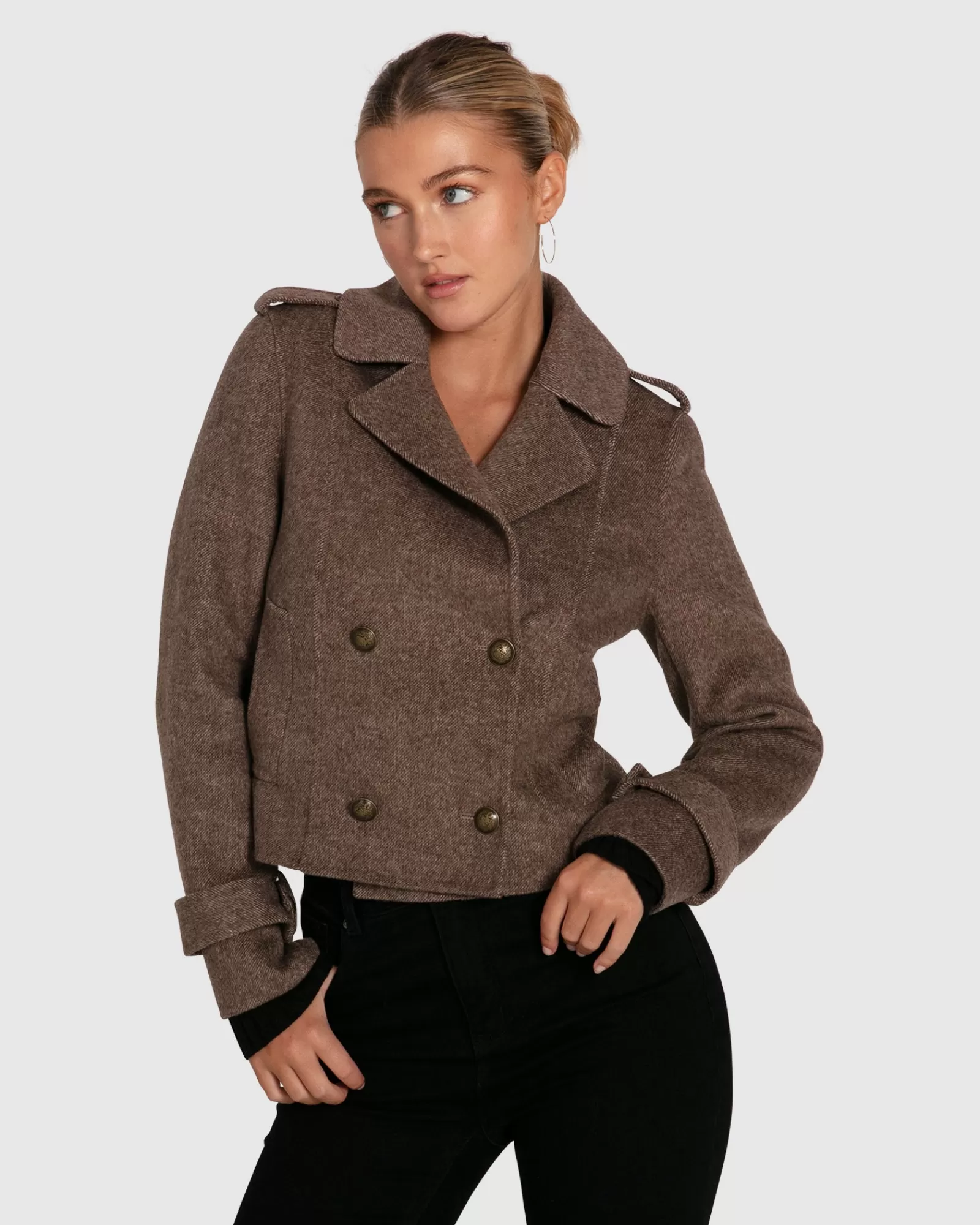 Belle & Bloom Better Off Military Peacoat -