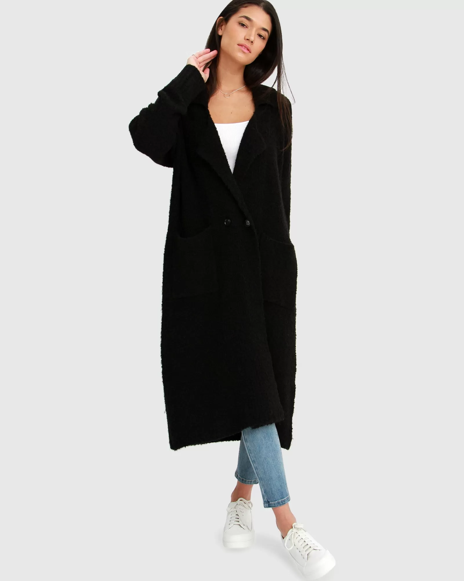 Belle & Bloom Born To Run Sustainable Sweater Coat -