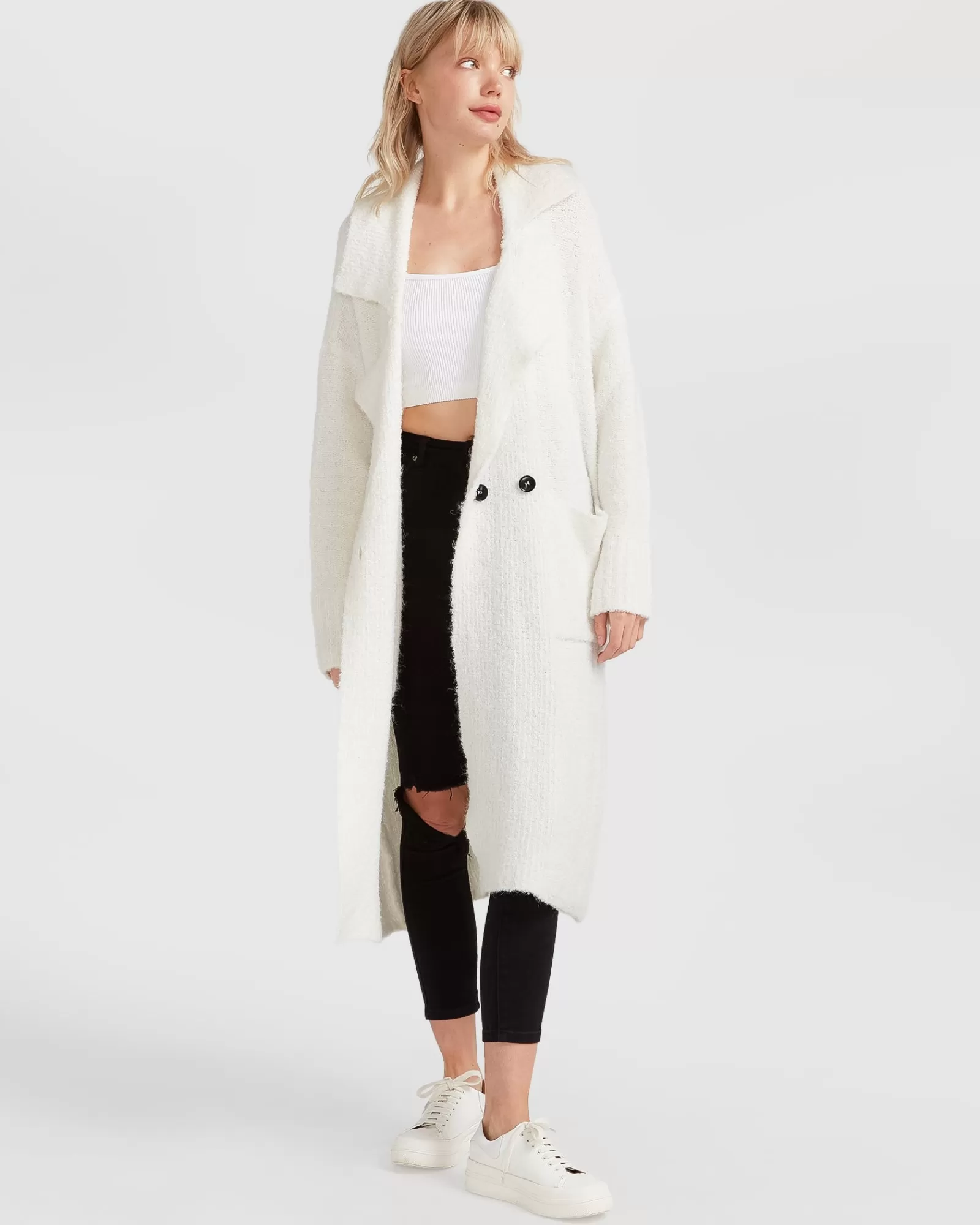 Belle & Bloom Born To Run Sustainable Sweater Coat -