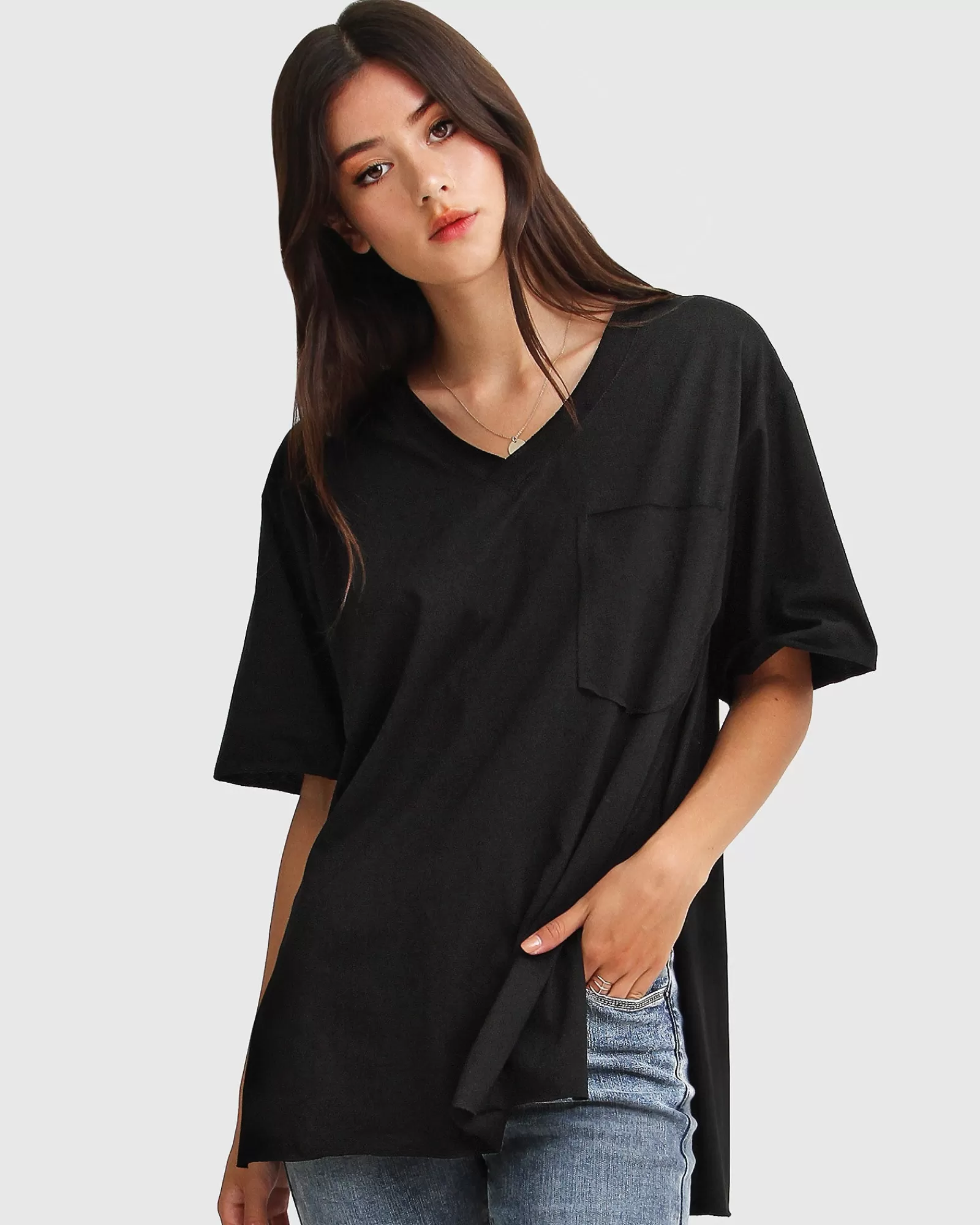 Belle & Bloom Brave Soul Oversized T-Shirt - Black