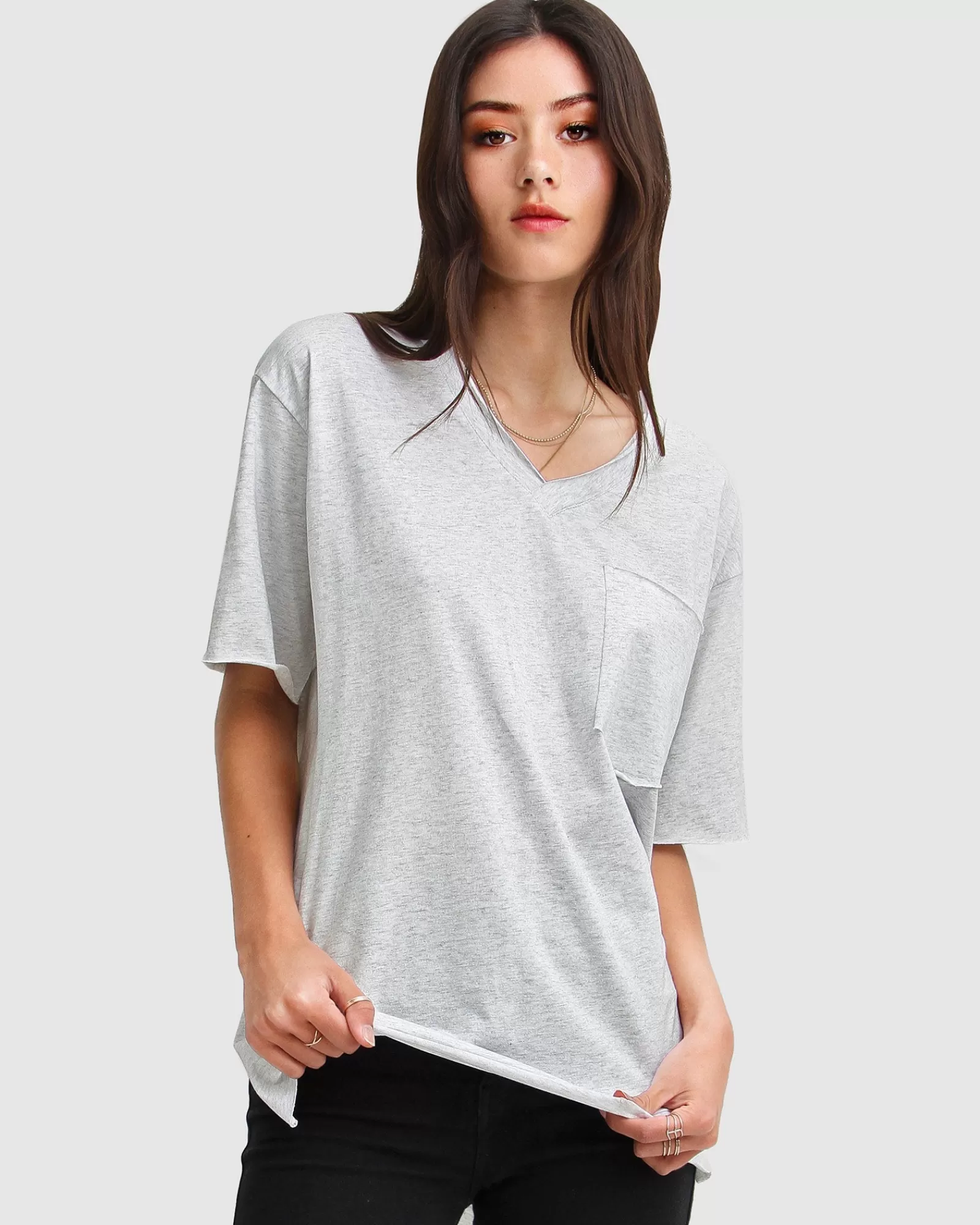 Belle & Bloom Brave Soul Oversized T-Shirt - Grey