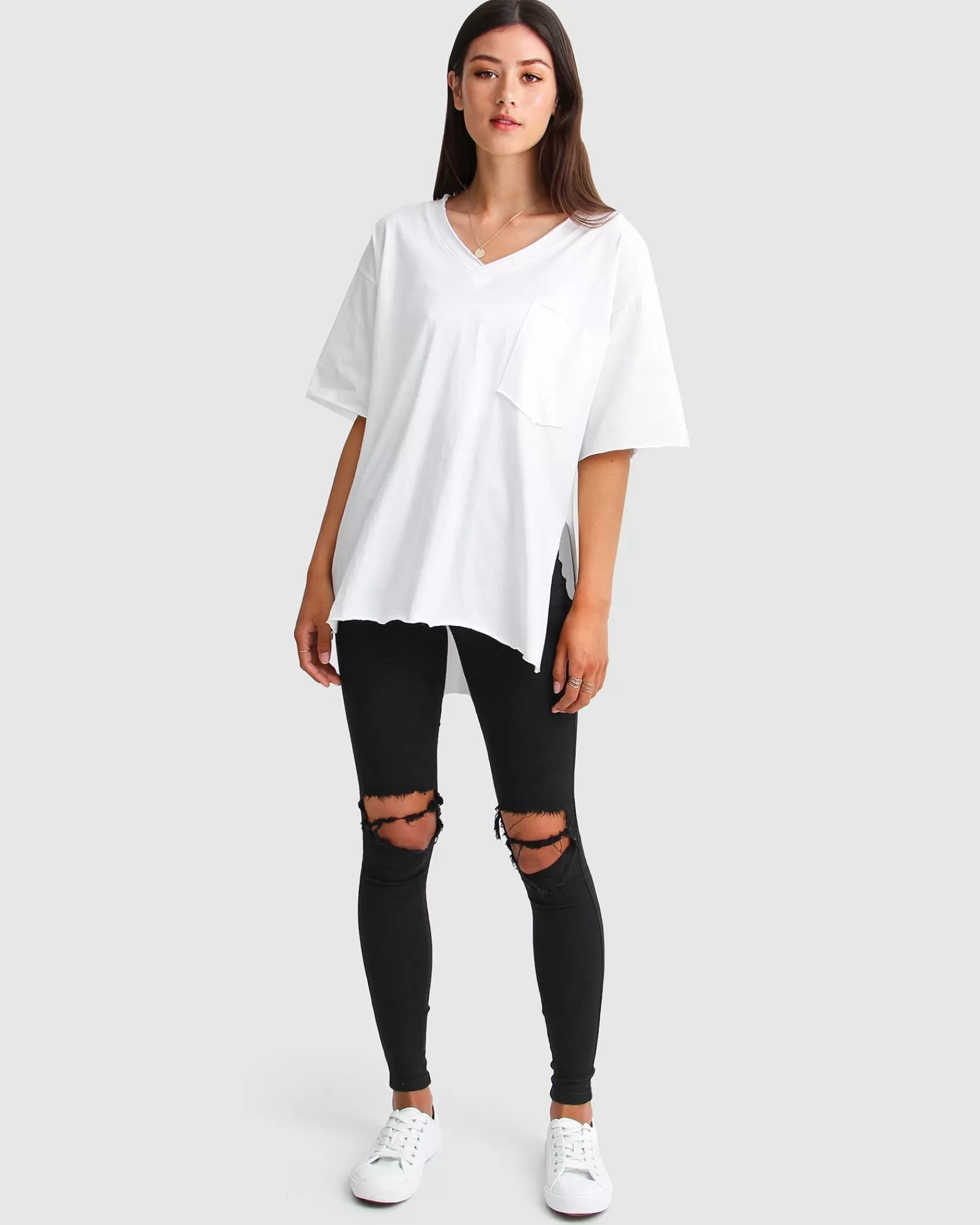 Belle & Bloom Brave Soul Oversized T-Shirt - White