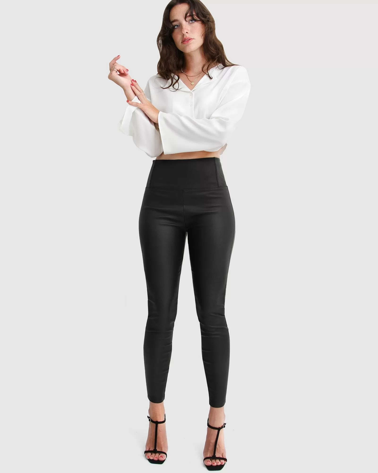 Belle & Bloom City Slicker Coated Legging -