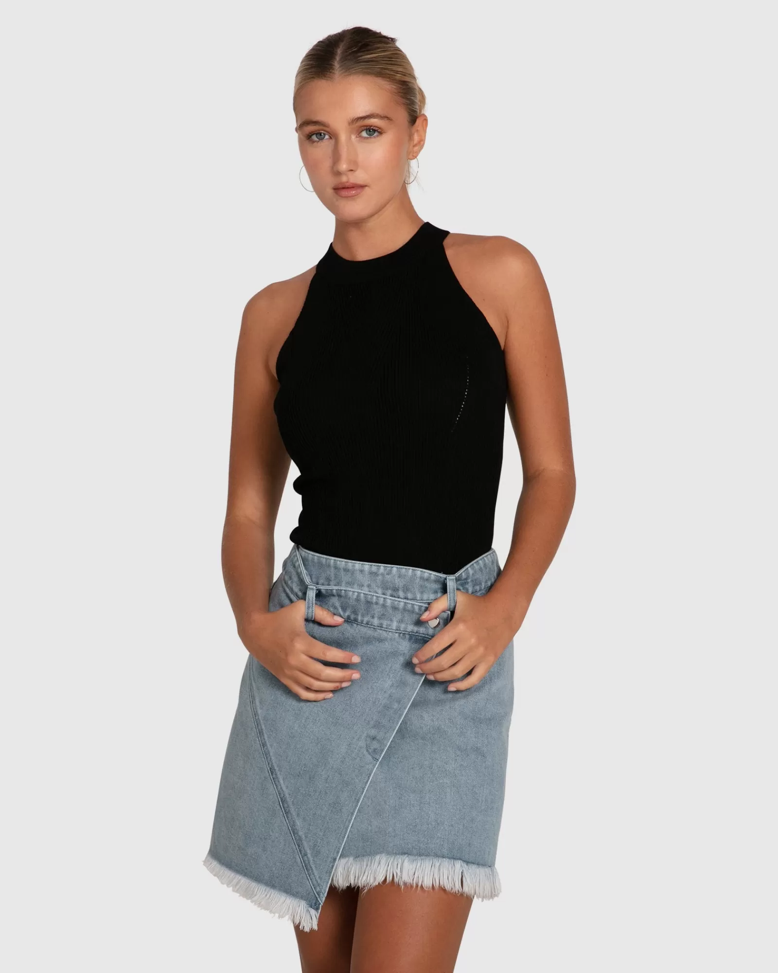 Belle & Bloom Dance With Me Denim Mini Skirt