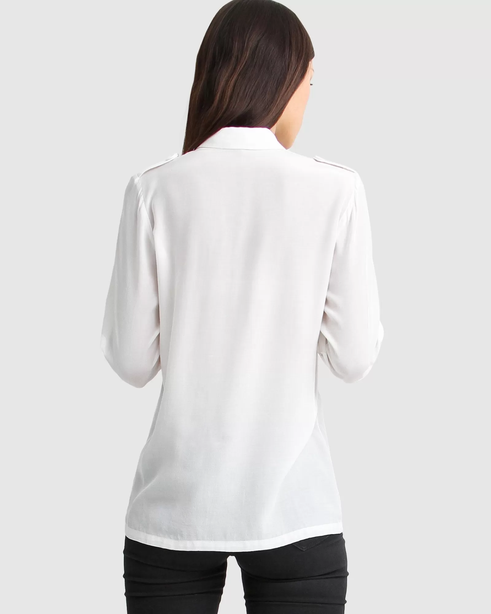 eclipse_rolled_sleeve_blouse__cream_2-3.webp Belle & Bloom Eclipse Rolled Sleeve Blouse -