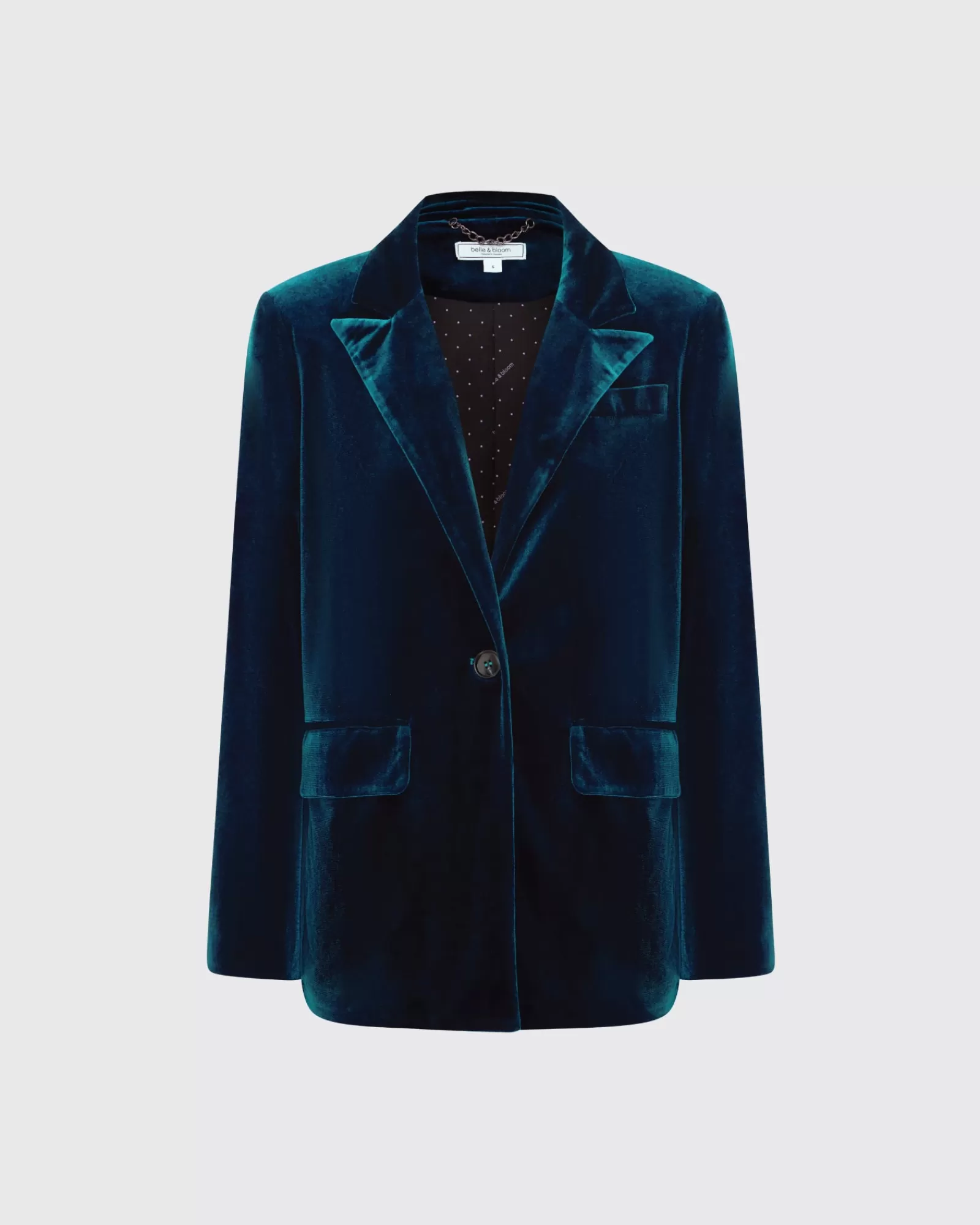 eternity_velvet_blazer__dark_teal_9-3.webp Belle & Bloom Eternity Velvet Blazer - Dark Teal