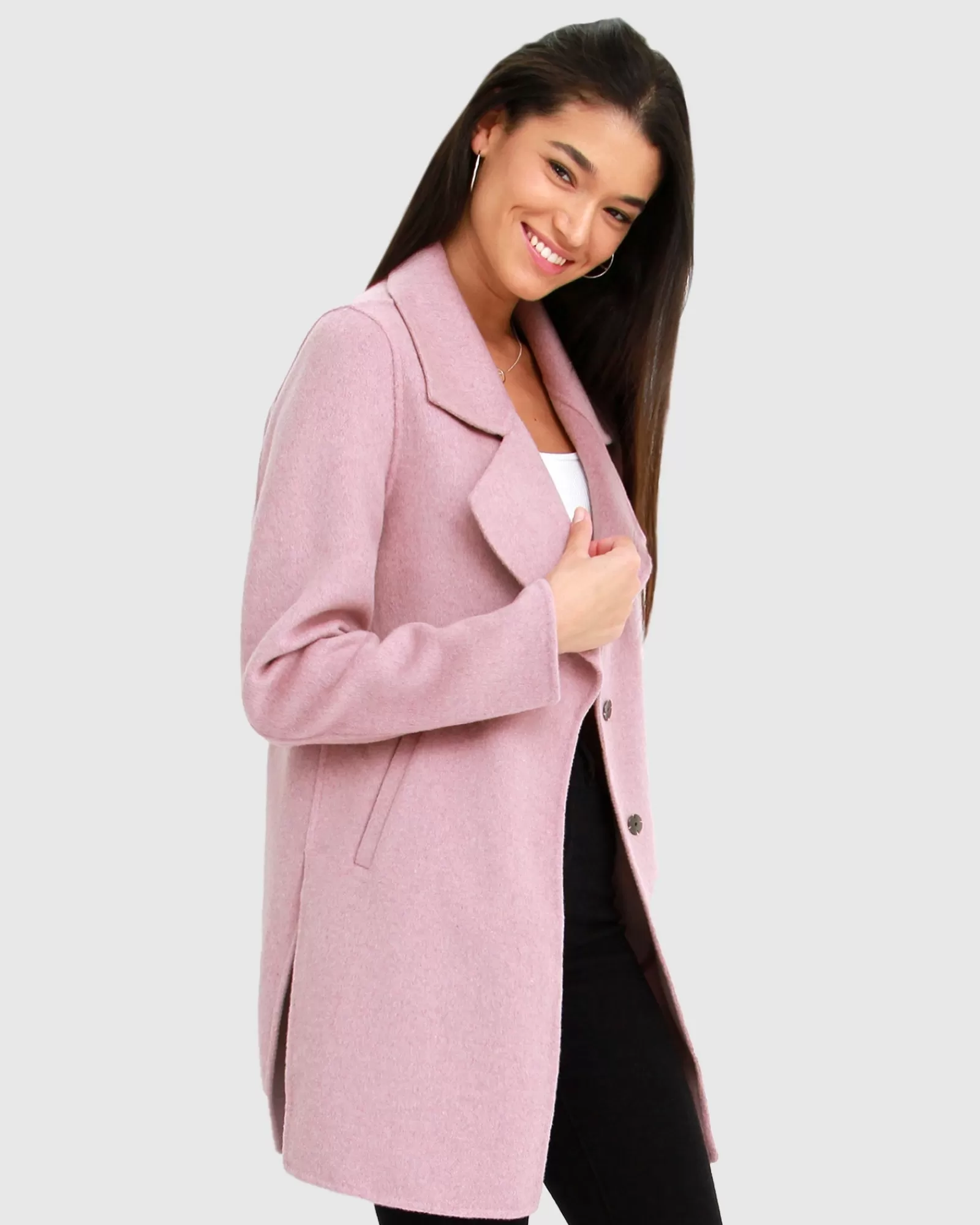 Belle & Bloom Ex-Boyfriend Wool Blend Oversized Jacket - Lilac