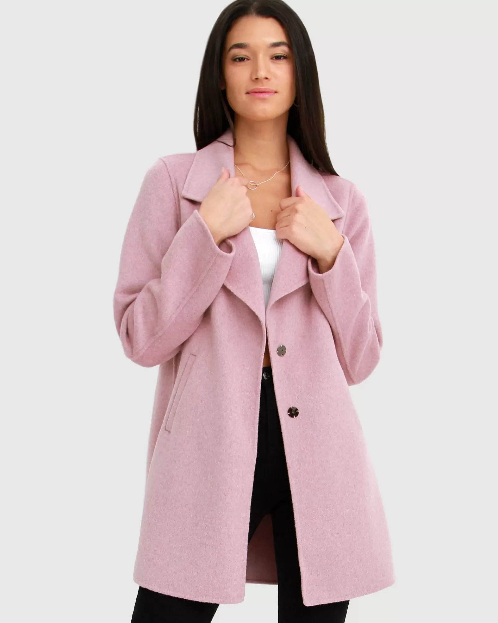 Belle & Bloom Ex-Boyfriend Wool Blend Oversized Jacket - Lilac