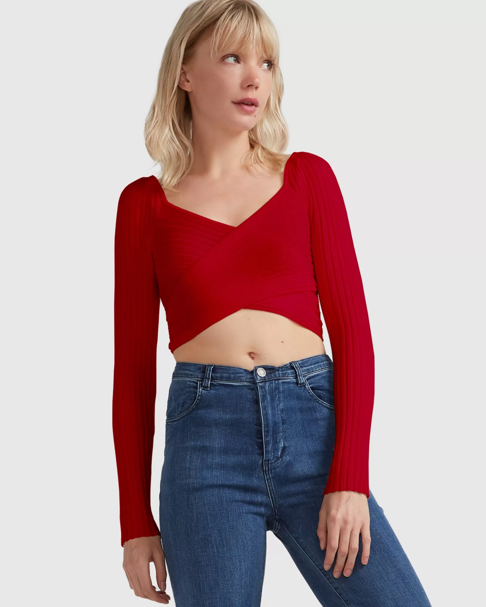 Belle & Bloom Forget Me Not Knit Crop -