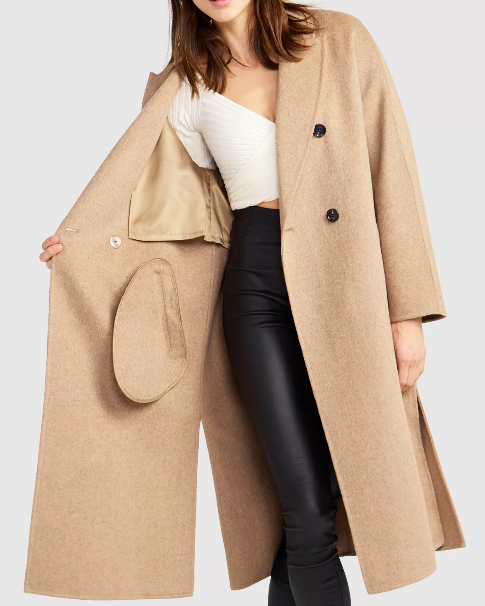 Belle & Bloom Guestlist Oversized Double Breasted C -