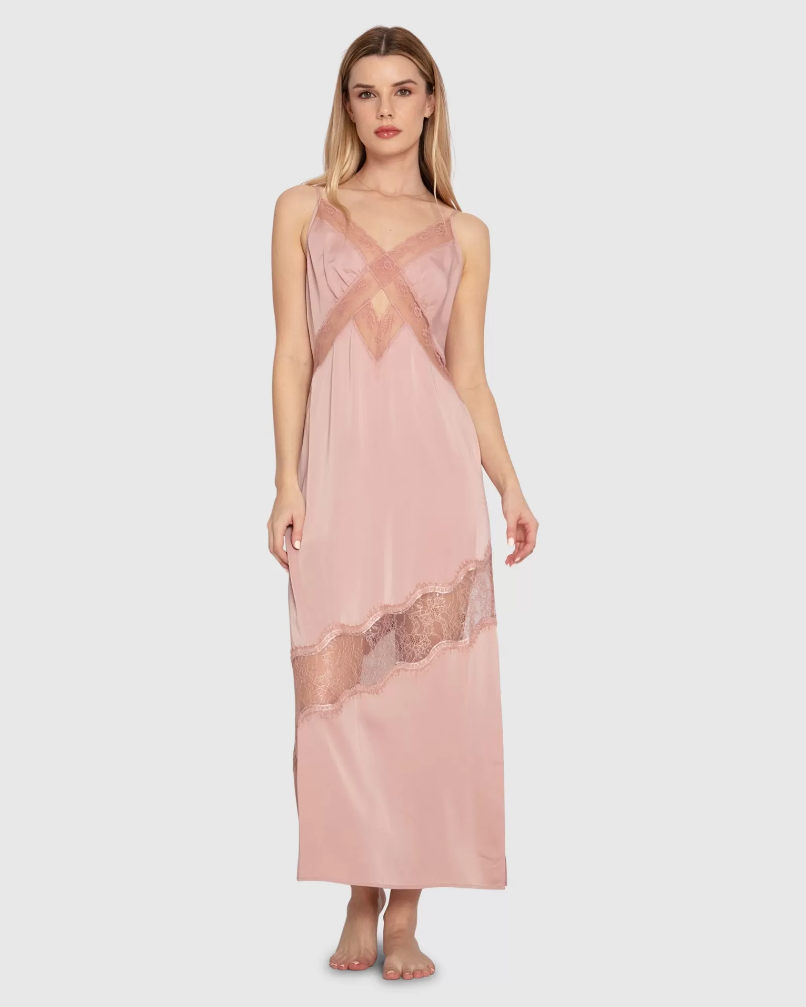 Belle & Bloom Heavenly Bodies Lace Slip Dress -