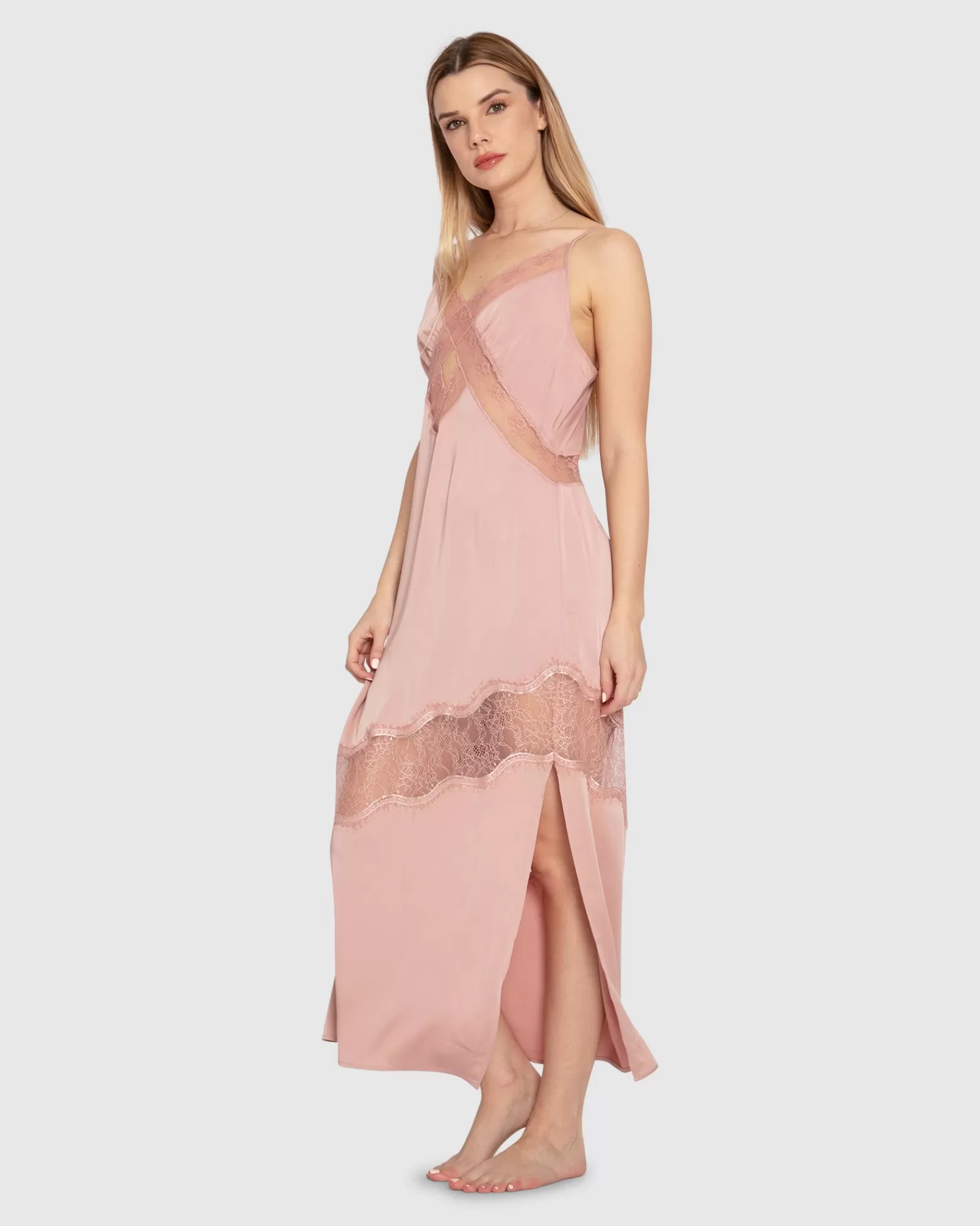 Belle & Bloom Heavenly Bodies Lace Slip Dress -