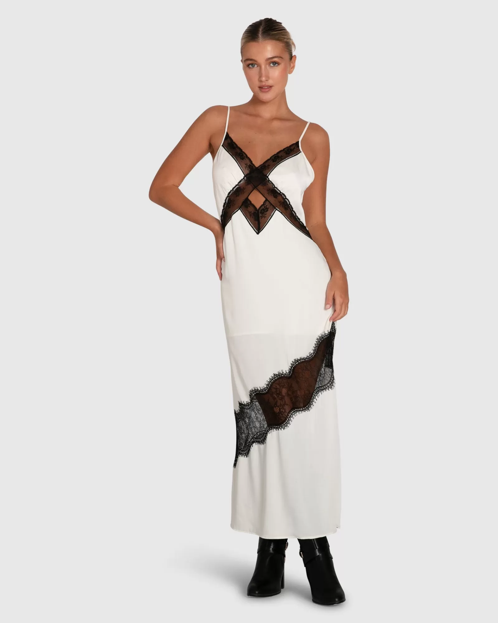 Belle & Bloom Heavenly Bodies Lace Slip Dress -