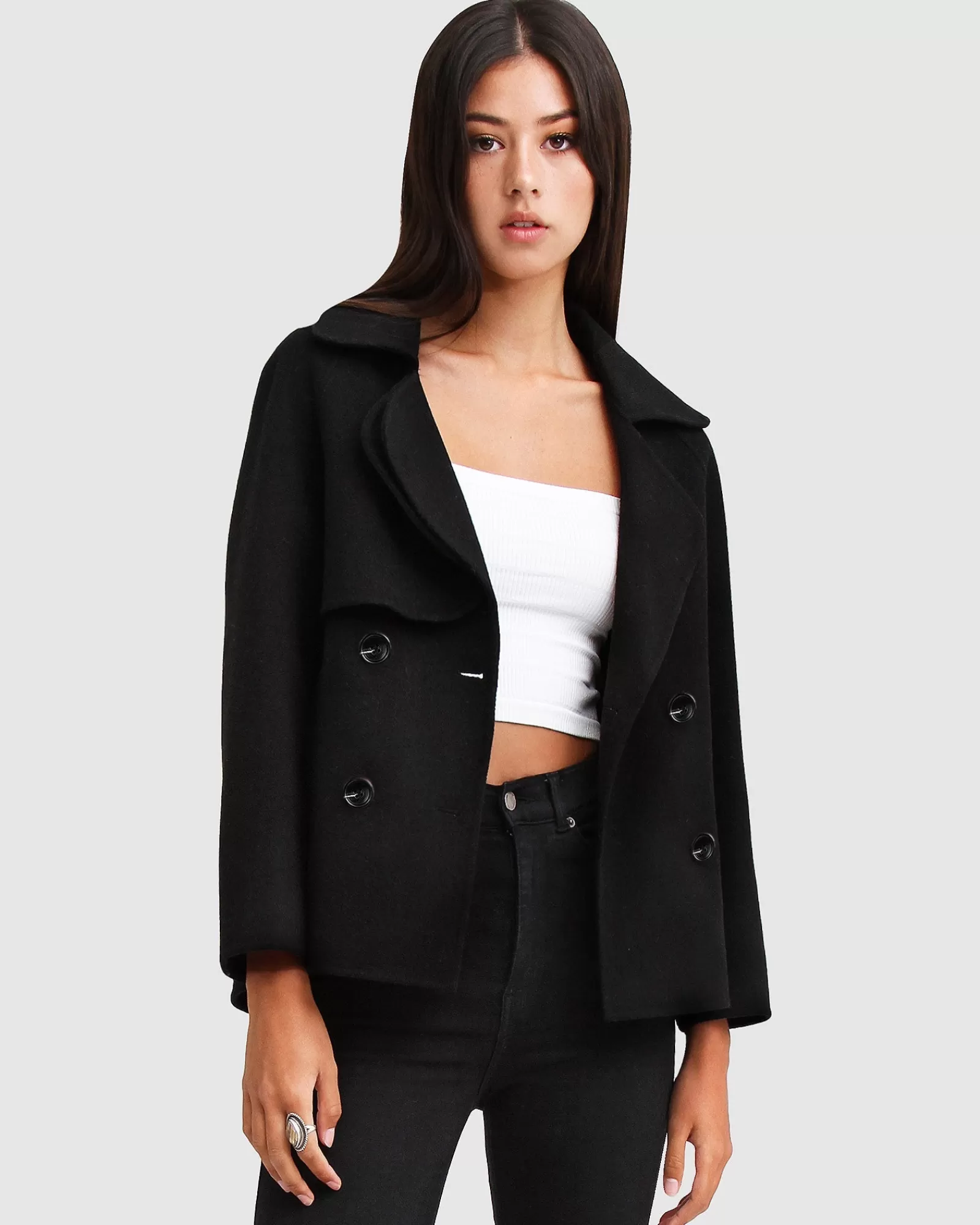 Belle & Bloom I'm Yours Wool Blend Peacoat -