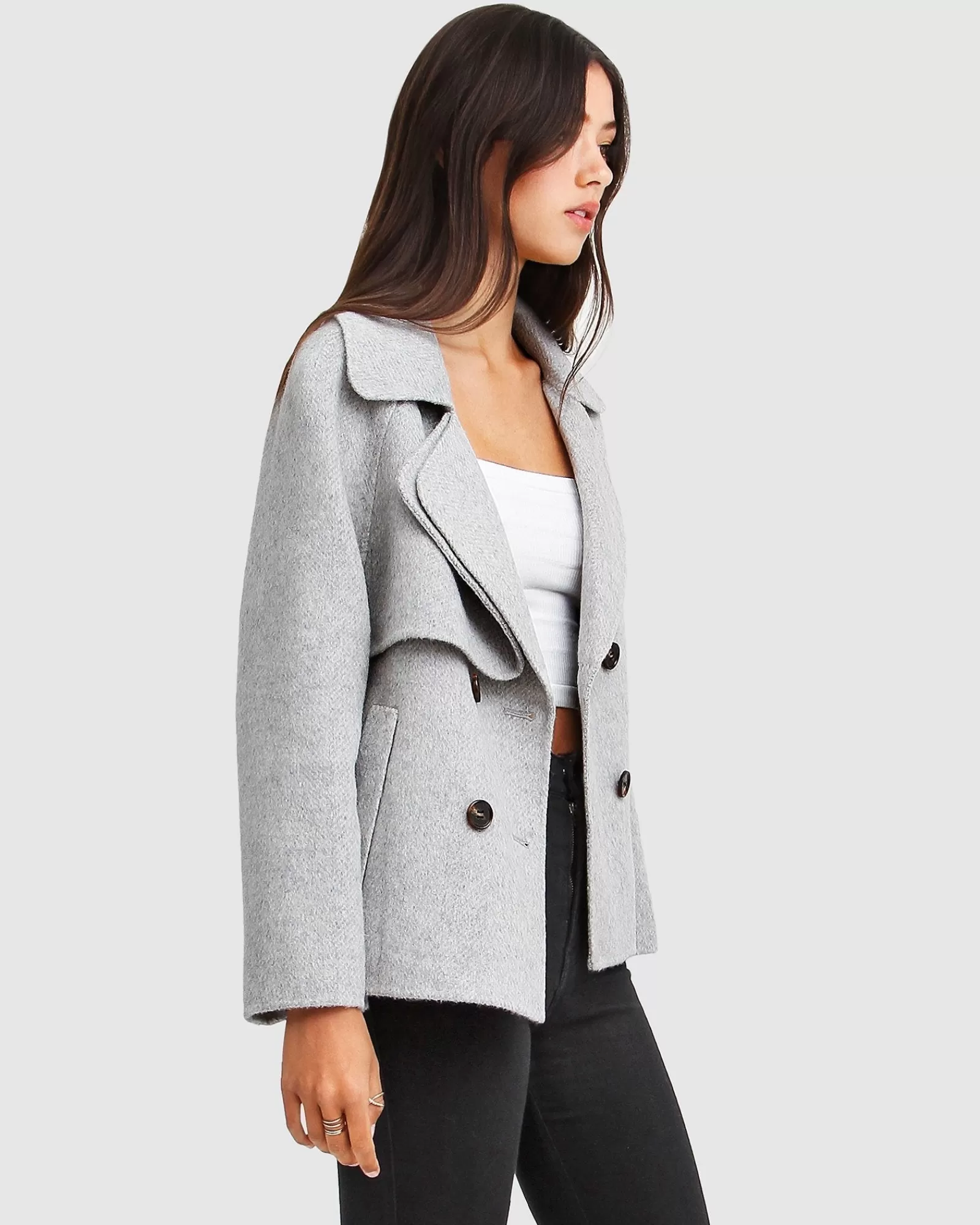 Belle & Bloom I'm Yours Wool Blend Peacoat -