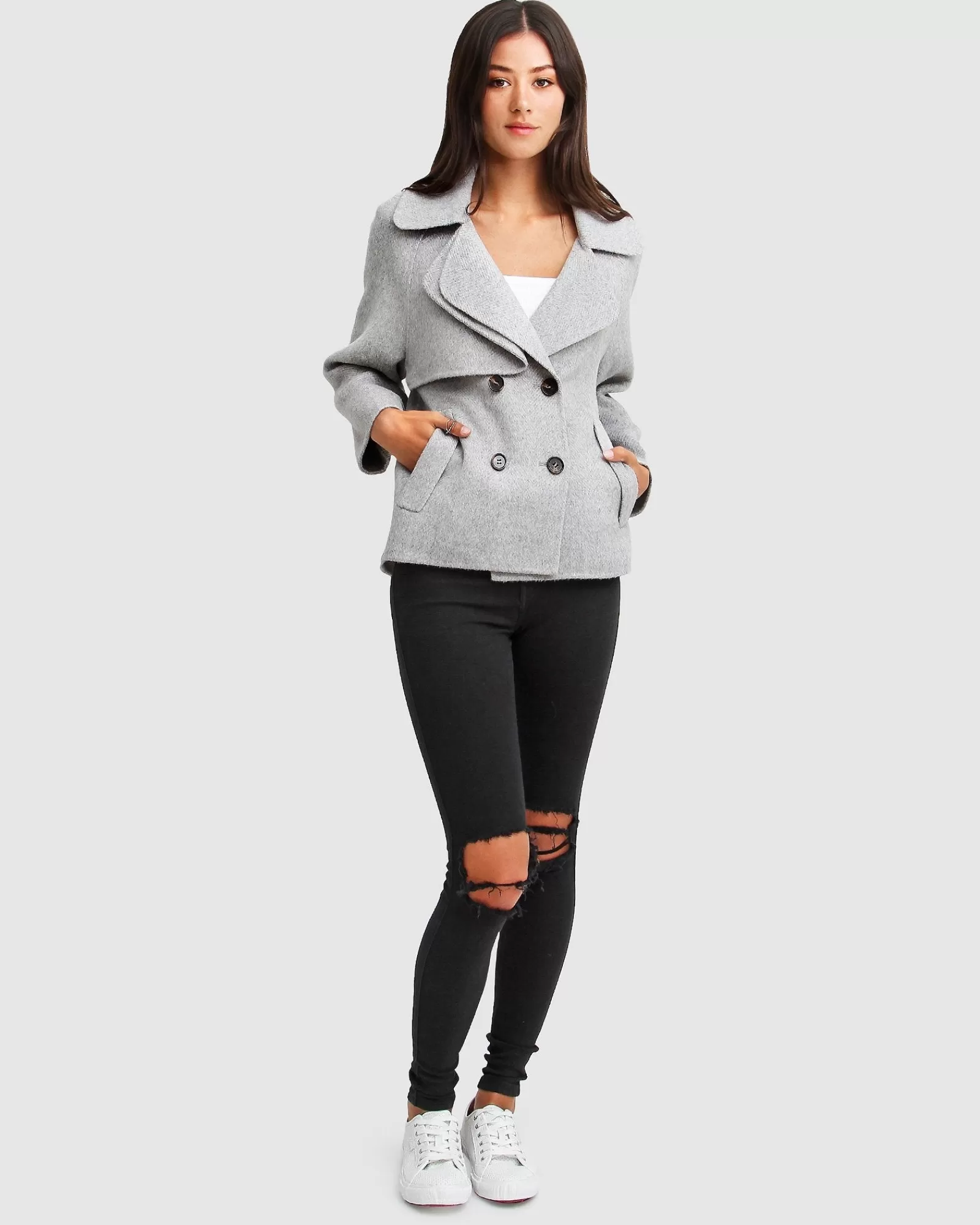 im_yours_wool_blend_peacoat__grey_3.webp Belle & Bloom I'm Yours Wool Blend Peacoat -