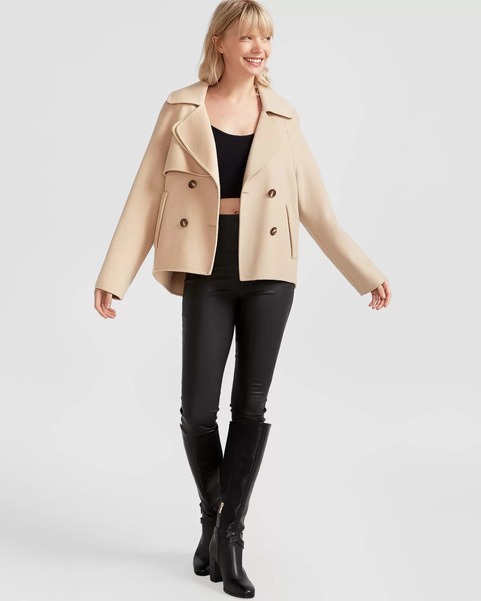 im_yours_wool_blend_peacoat__pale_oat_3.webp Belle & Bloom I'm Yours Wool Blend Peacoat - Pale Oat