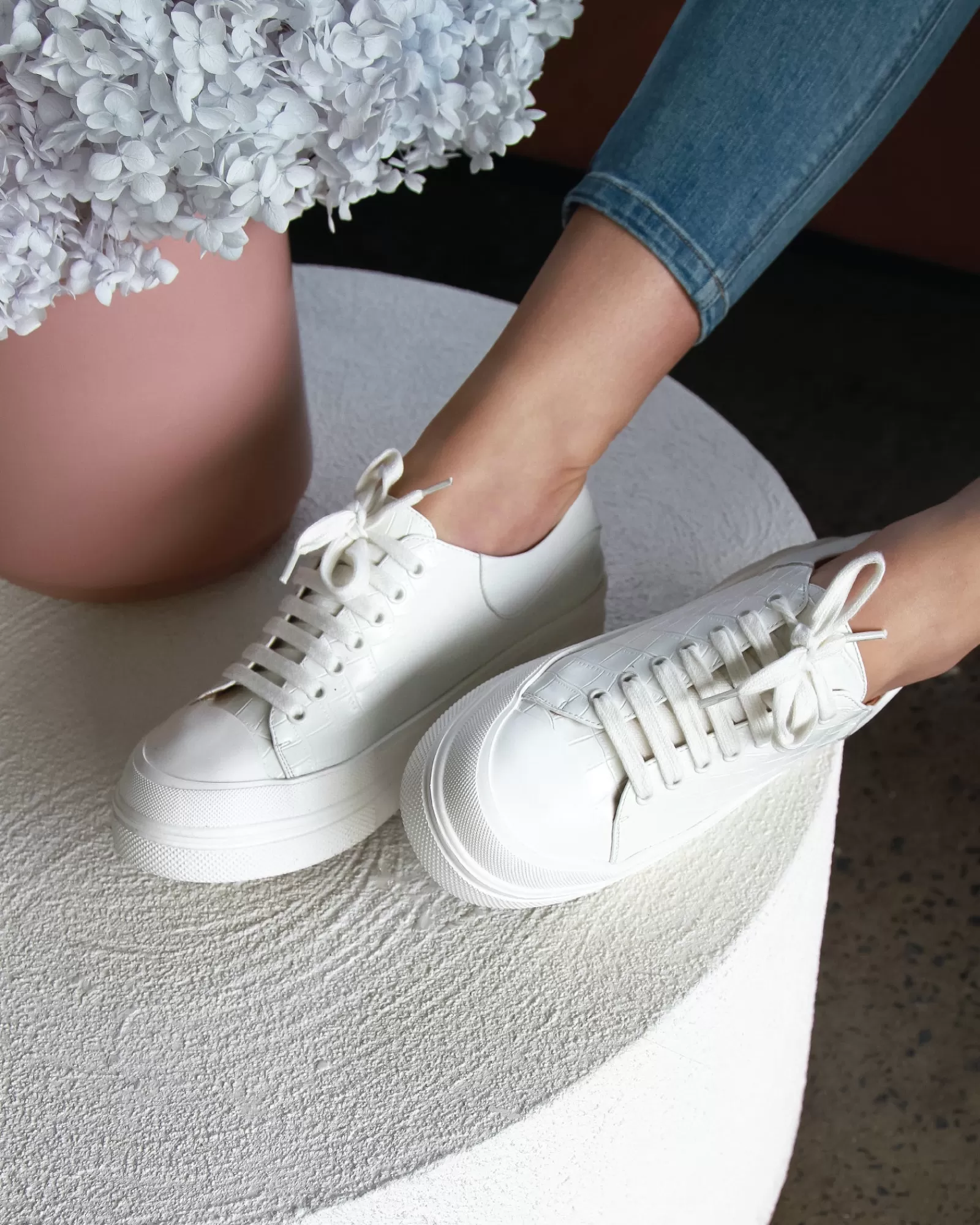 Belle & Bloom Just A Dream Croc Leather Sneaker -