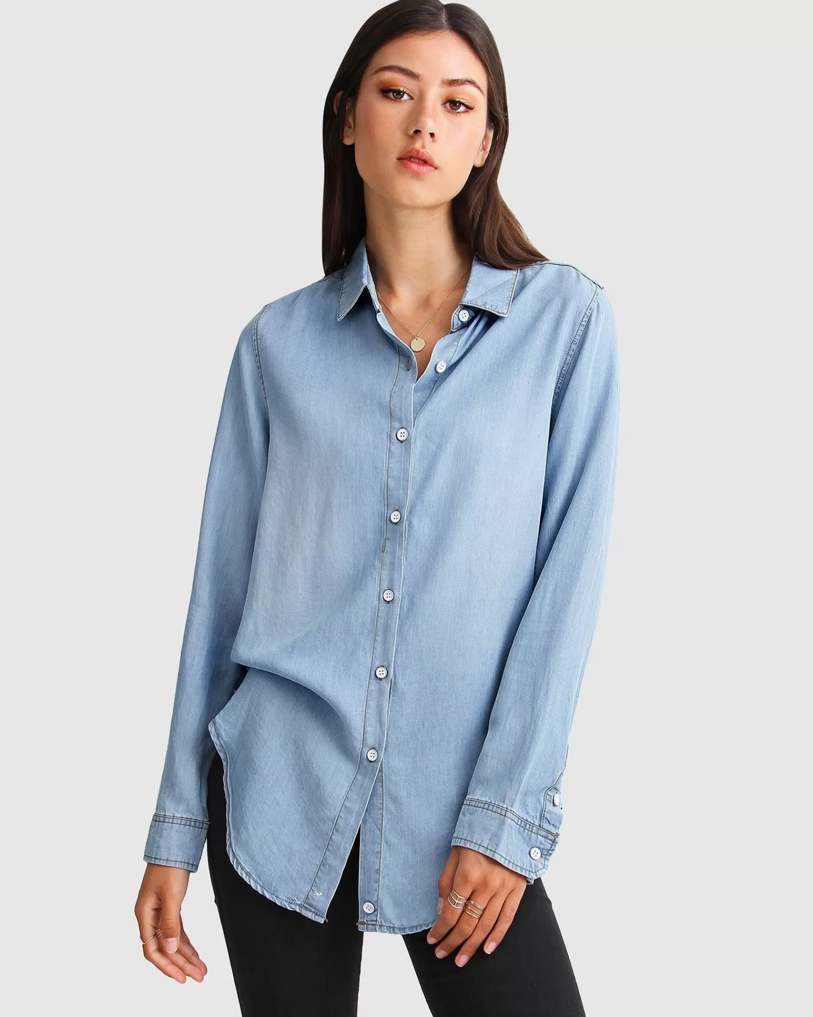 Belle & Bloom Keep Me Wild Denim Top -