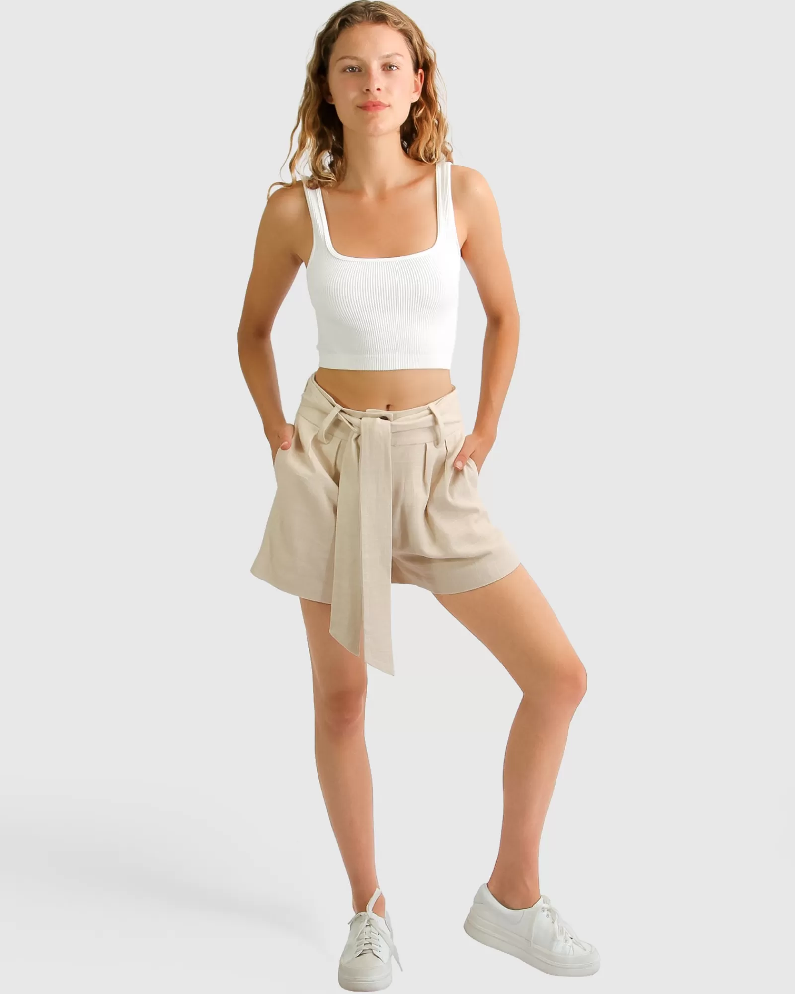 Belle & Bloom Limitless Belted Shorts -