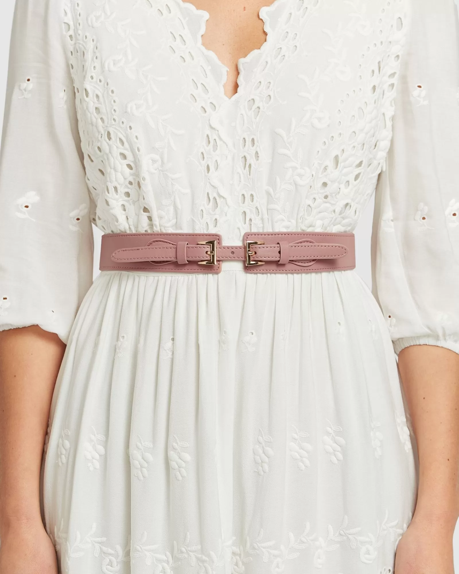 Belle & Bloom London Fog Leather Waist Belt -