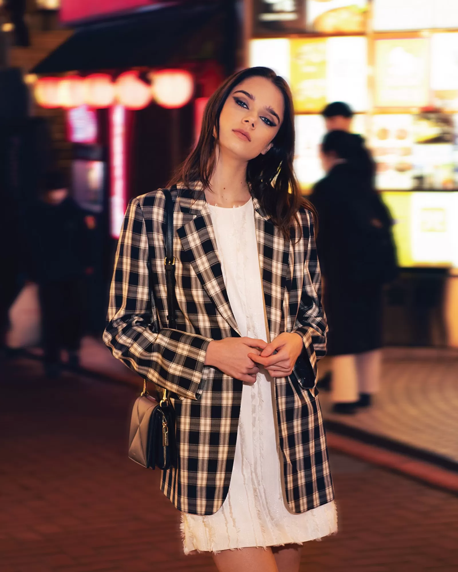 Belle & Bloom Love & Mercy Checked Blazer - Black Check