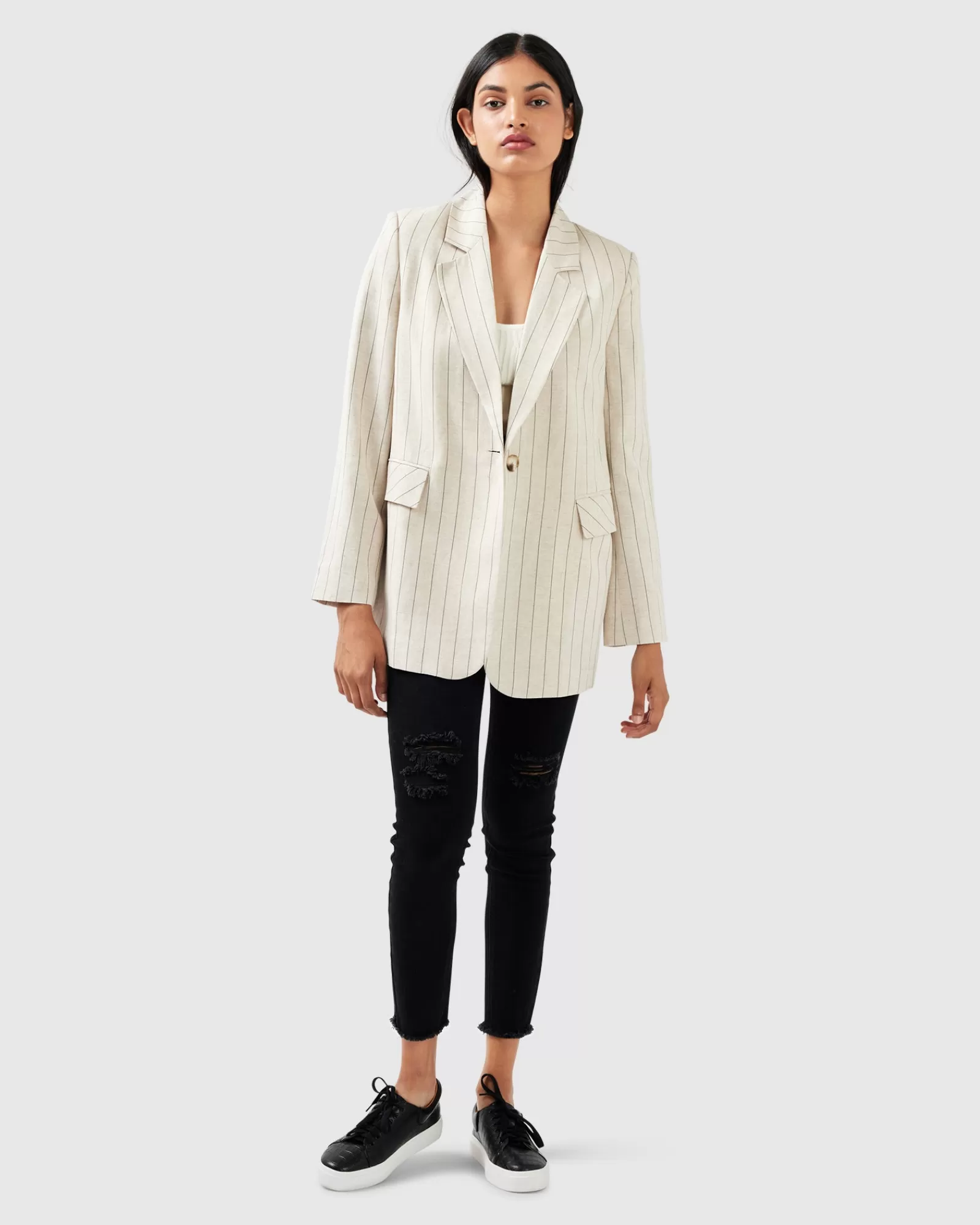 Belle & Bloom Love & Mercy Striped Blazer -