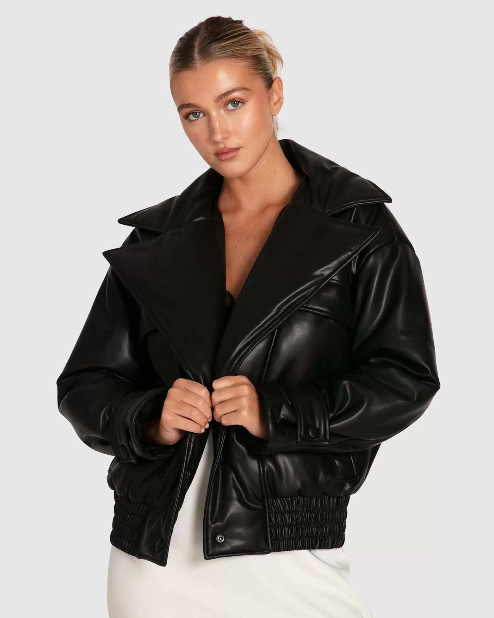 Belle & Bloom Love Drunk Leather Bomber -