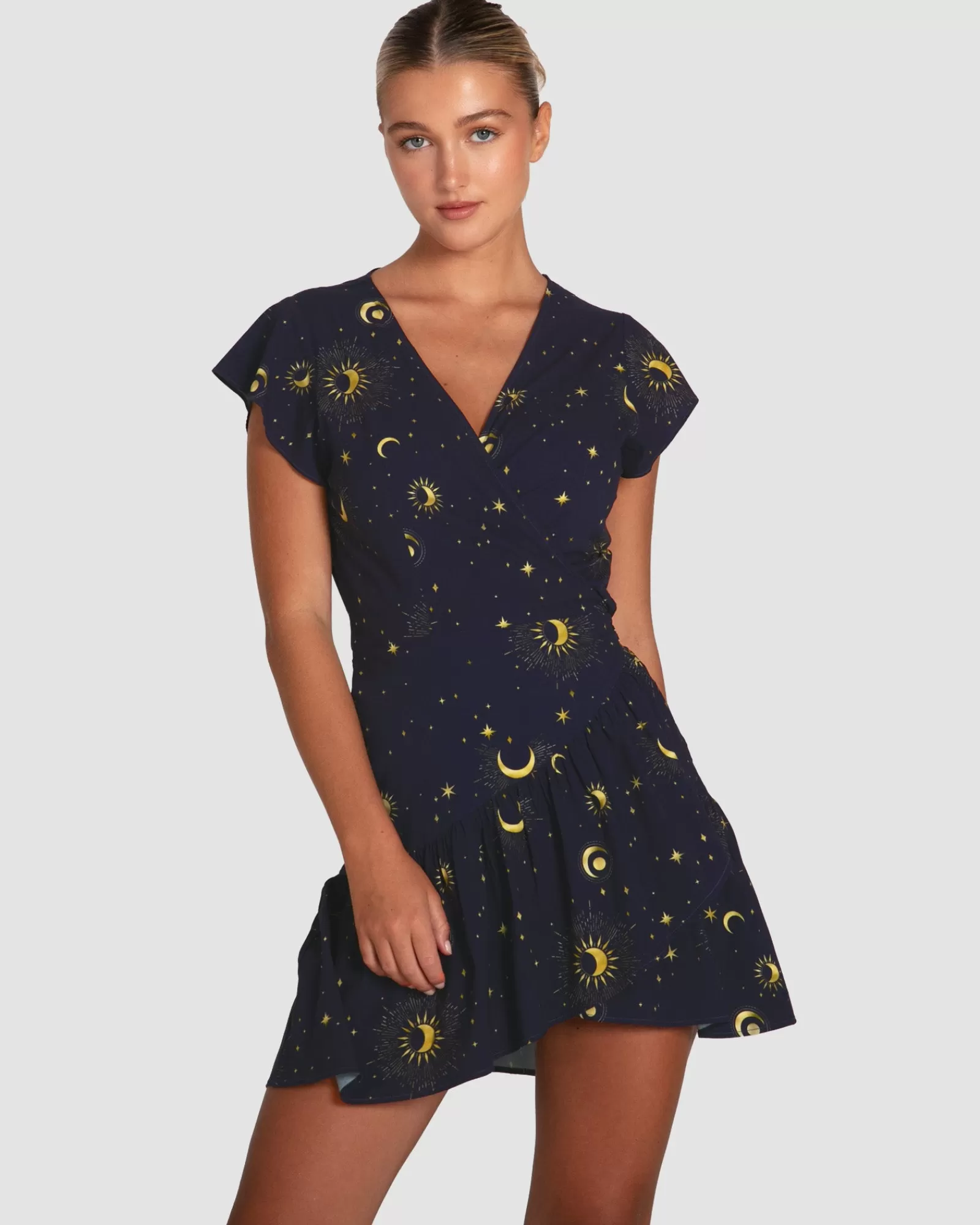 Belle & Bloom Love Shack Mini Wrap Dress -