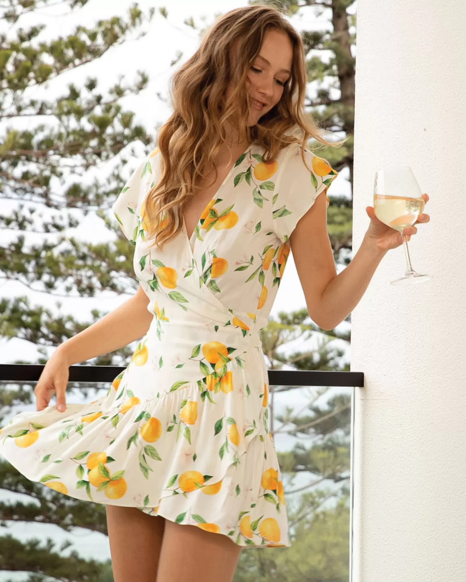 Belle & Bloom Love Shack Mini Wrap Dress -