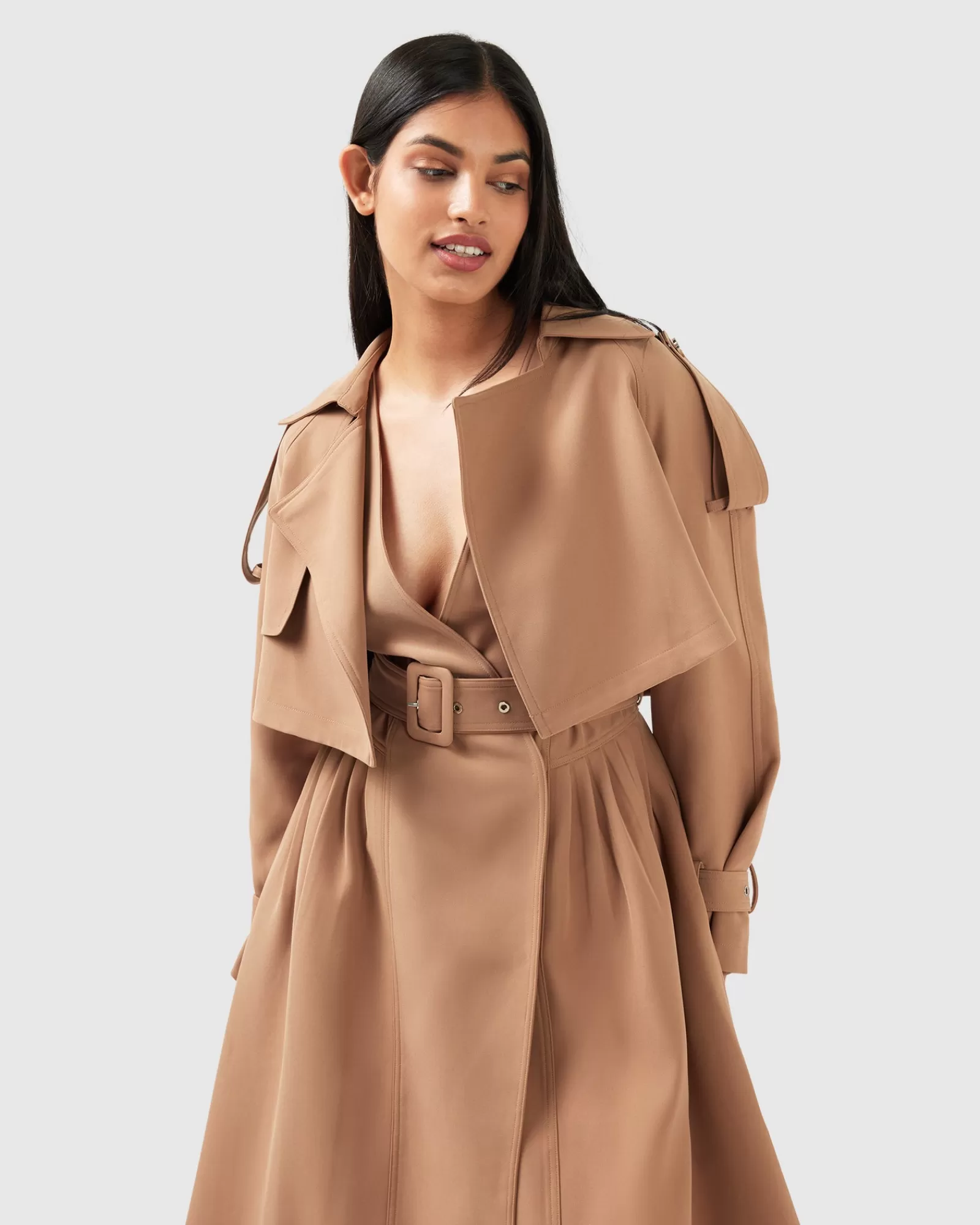 Belle & Bloom Manhattan Cropped Trench -