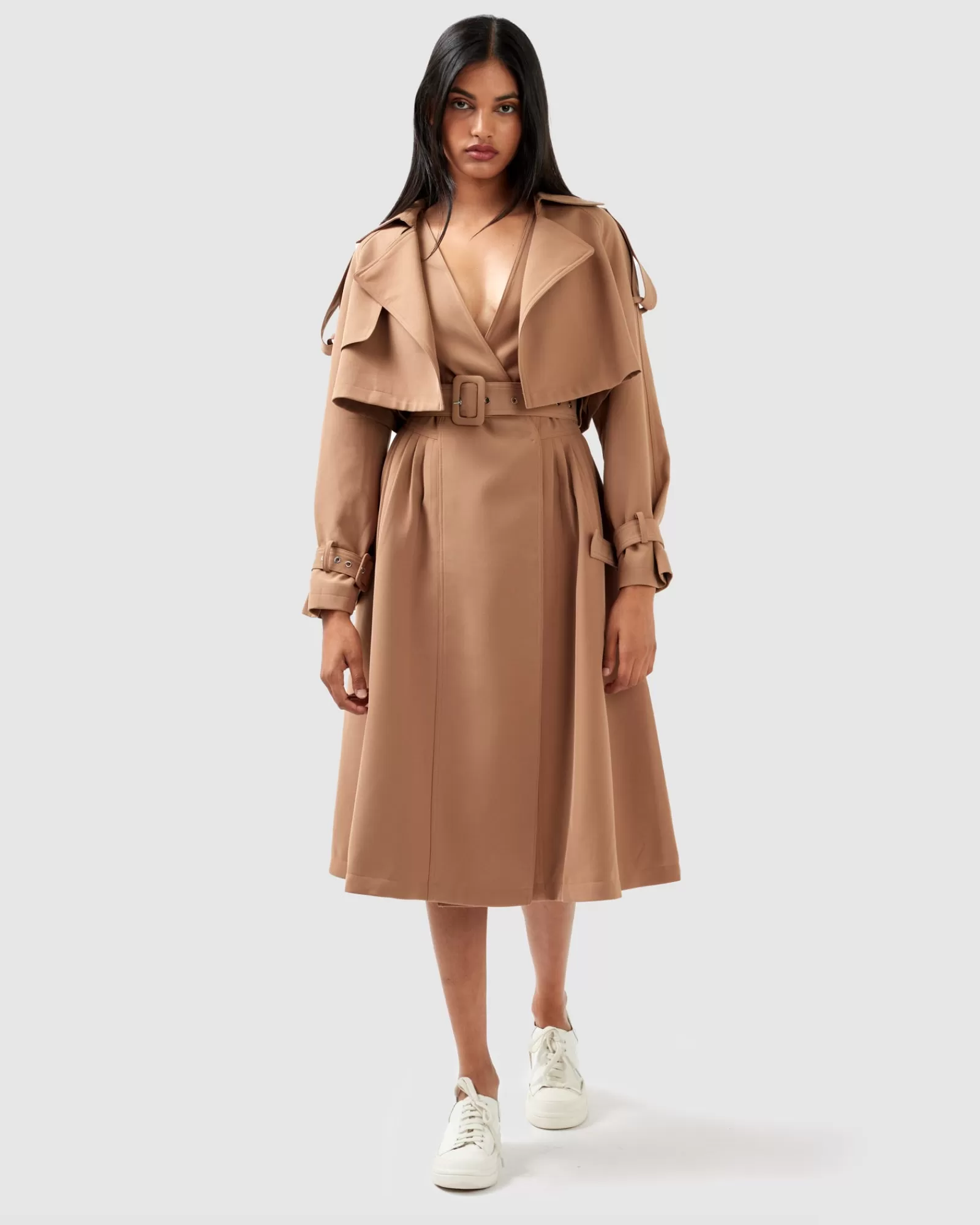 Belle & Bloom Manhattan Cropped Trench -