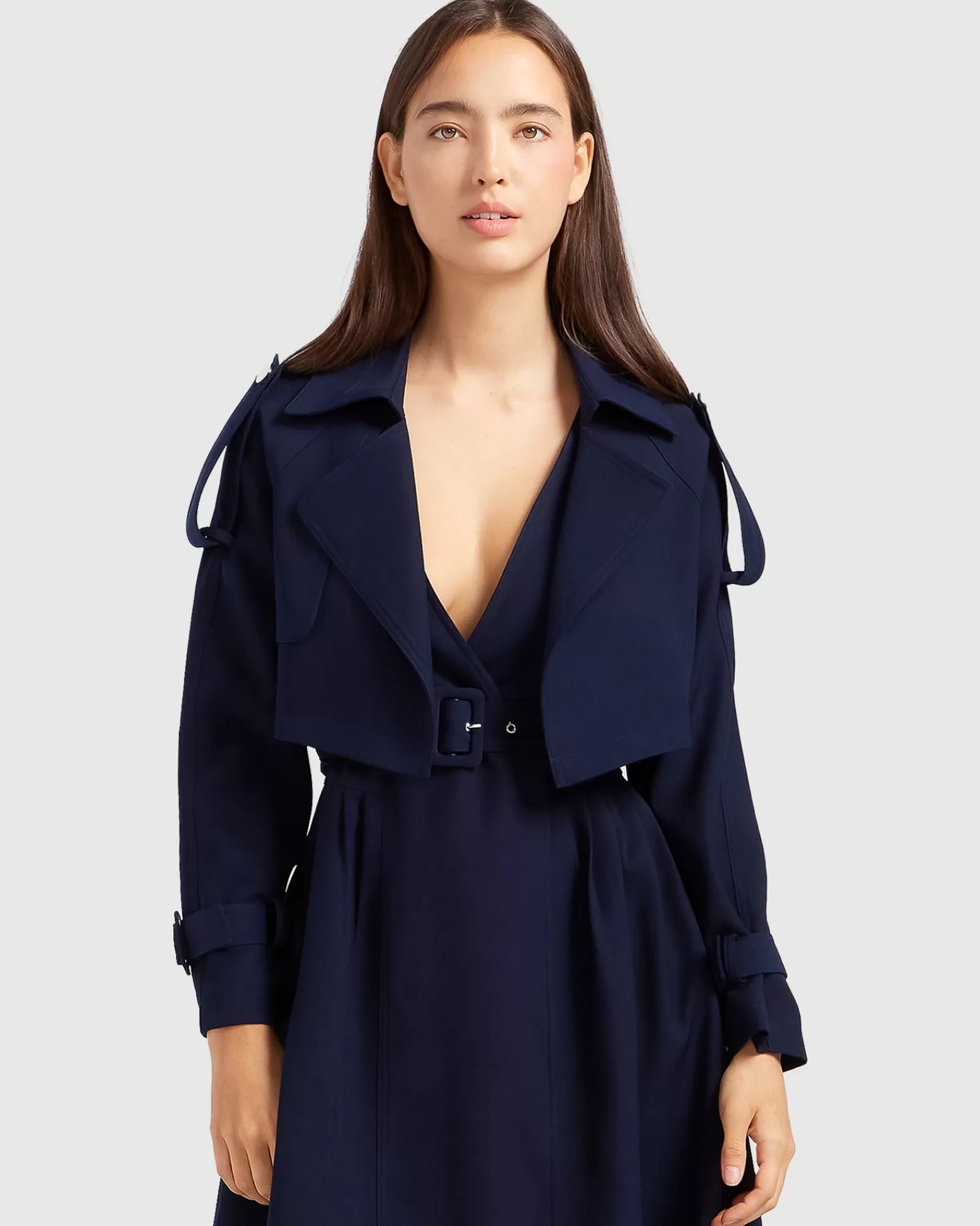 Belle & Bloom Manhattan Cropped Trench -