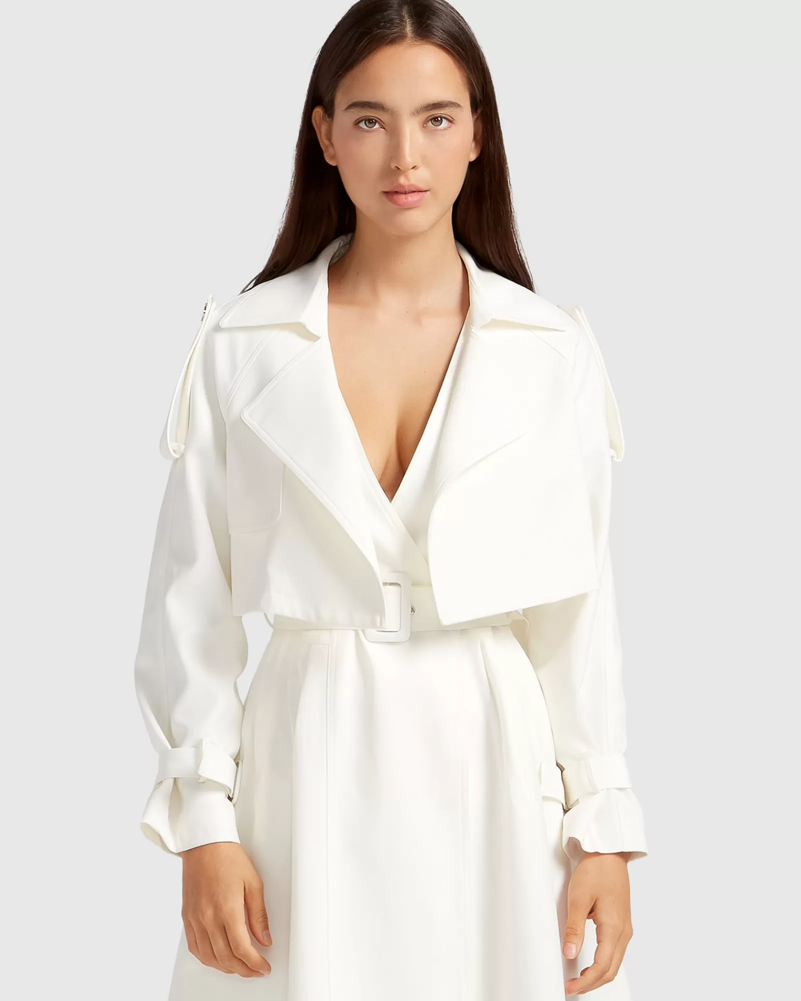 Belle & Bloom Manhattan Cropped Trench -