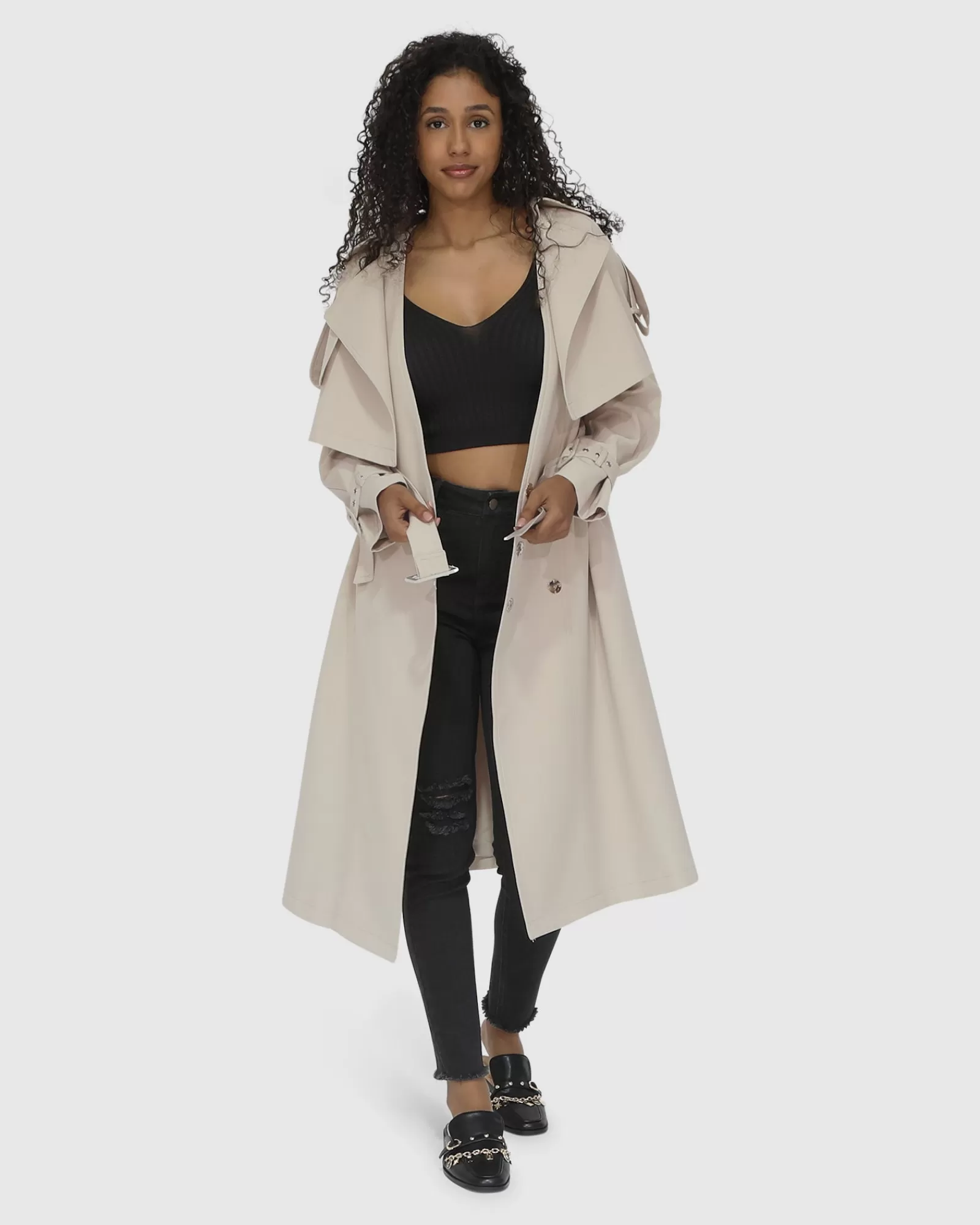 Belle & Bloom Manhattan Cropped Trench -