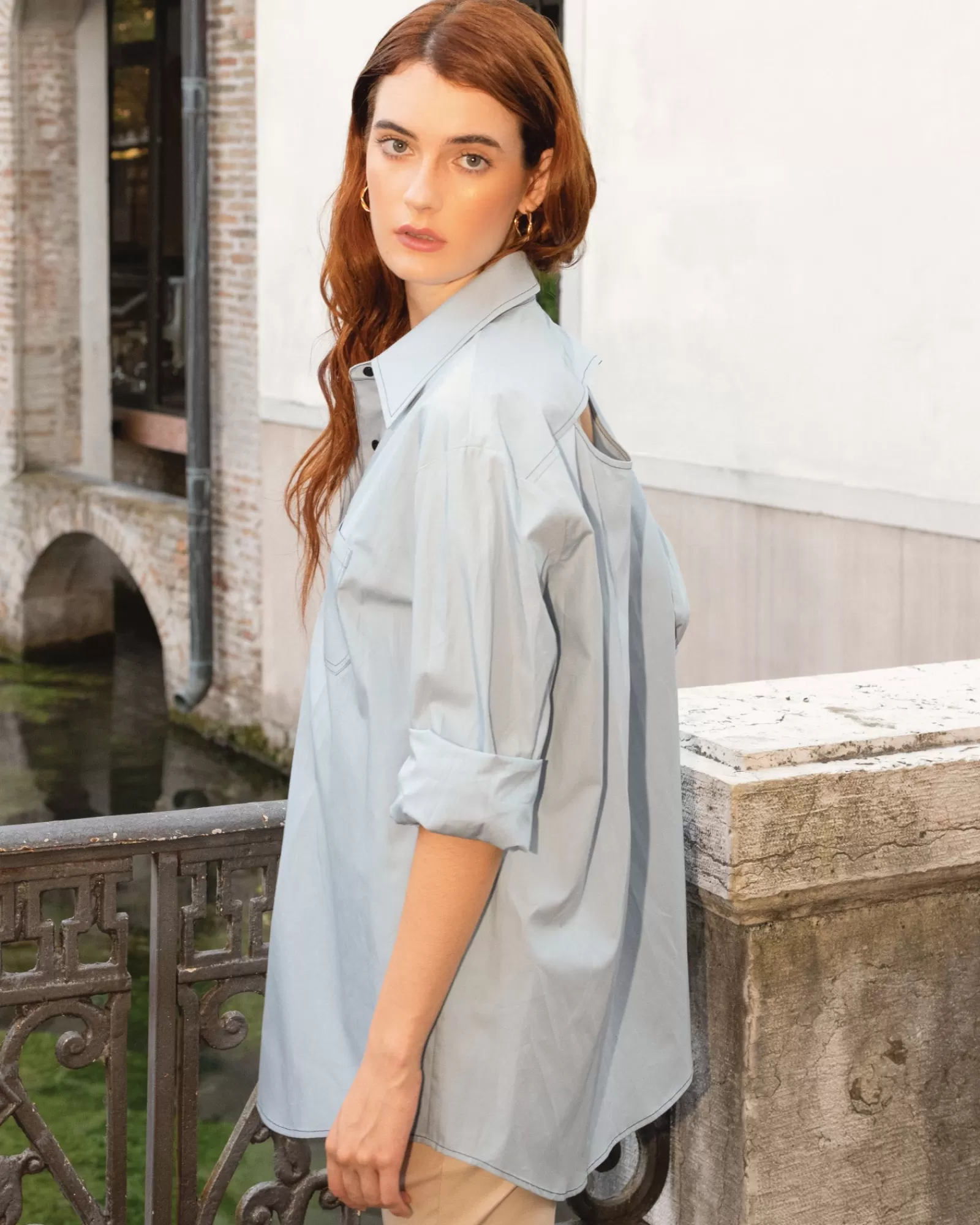 Belle & Bloom My Girl Oversized Shirt - Duck Egg Blue