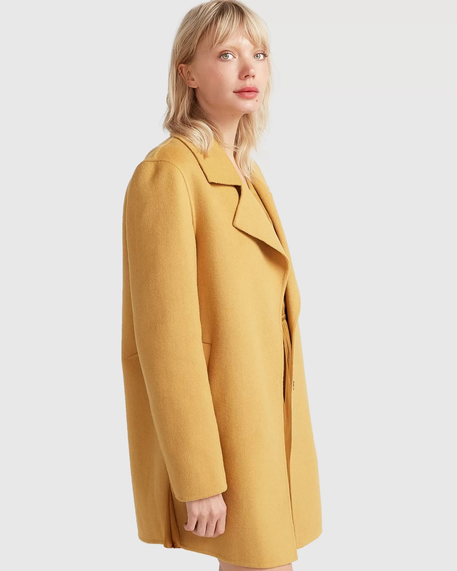 Belle & Bloom NEW FIT Ex-Boyfriend Wool Blend Oversized Jacket - Antique Gold