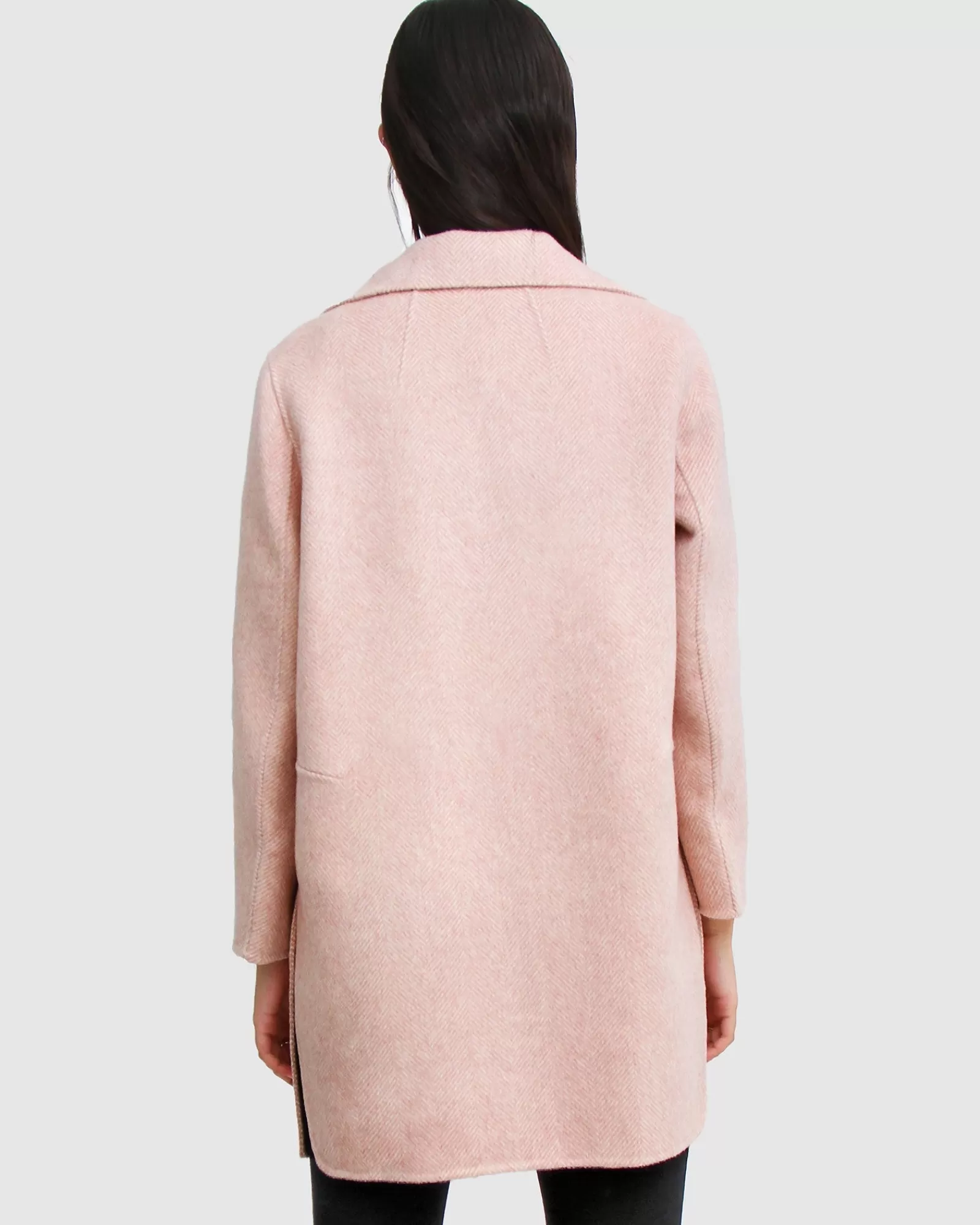 Belle & Bloom NEW FIT Ex-Boyfriend Wool Blend Oversized Jacket - Blush