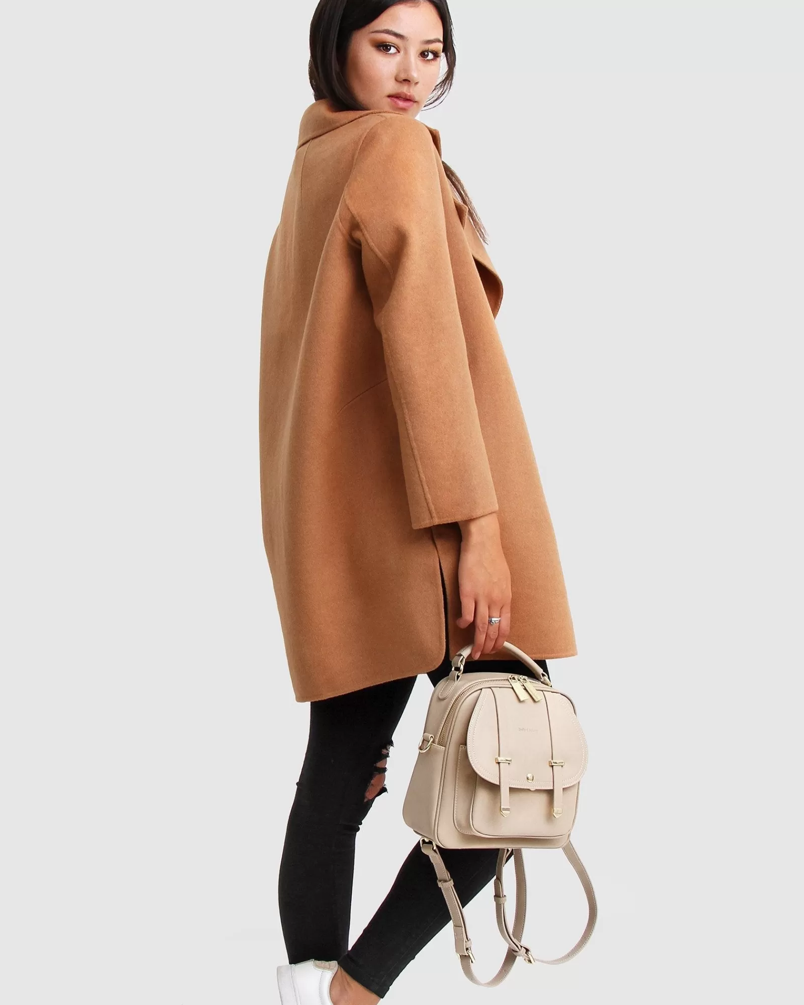 Belle & Bloom NEW FIT Ex-Boyfriend Wool Blend Oversized Jacket - Camel