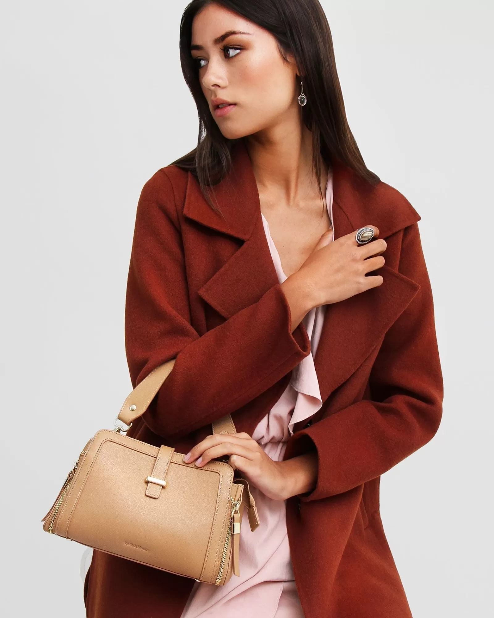 Belle & Bloom NEW FIT Ex-Boyfriend Wool Blend Oversized Jacket - Caramel