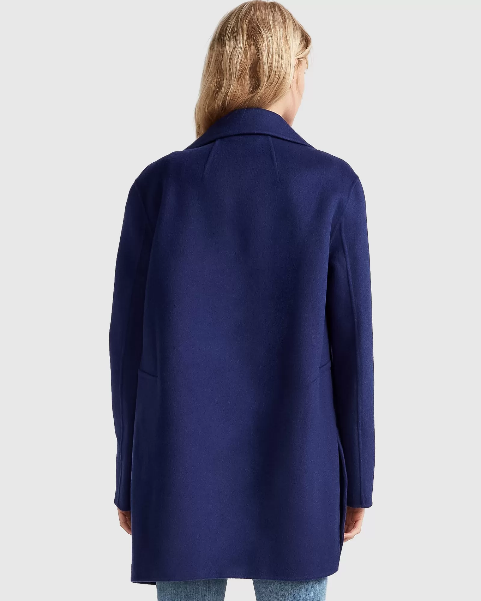 Belle & Bloom NEW FIT Ex-Boyfriend Wool Blend Oversized Jacket - Midnight Blue