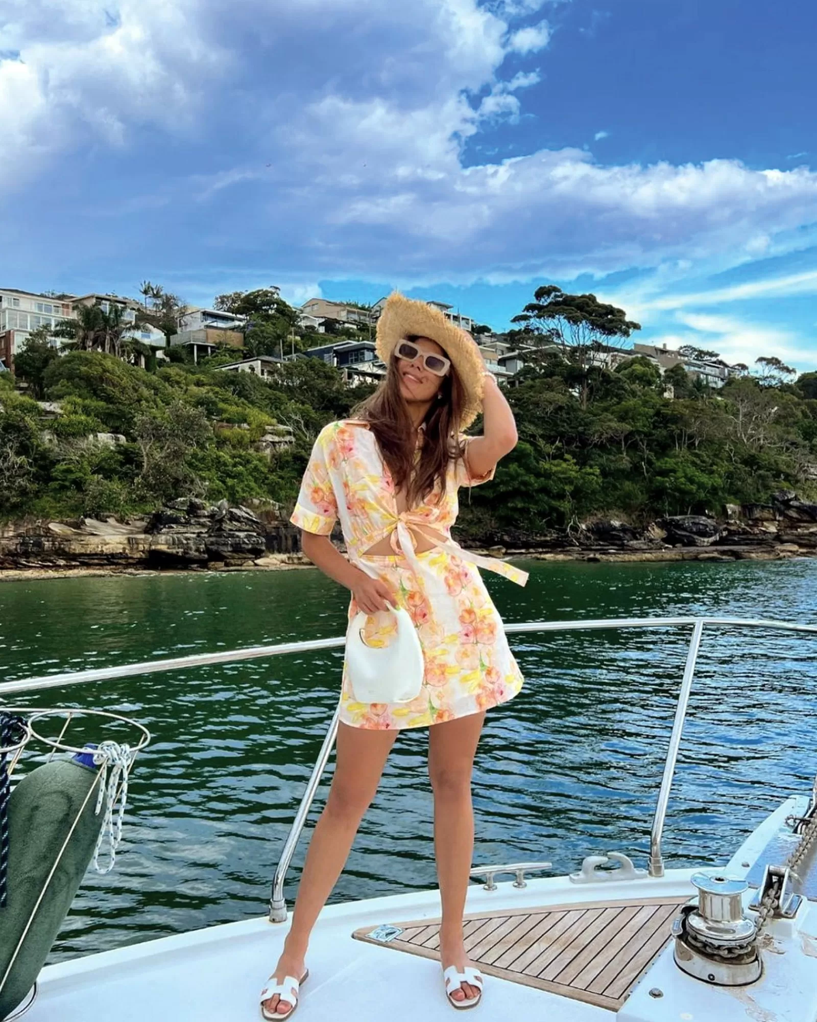 Belle & Bloom Open Arms Cut Out Dress - Floral Bouquet