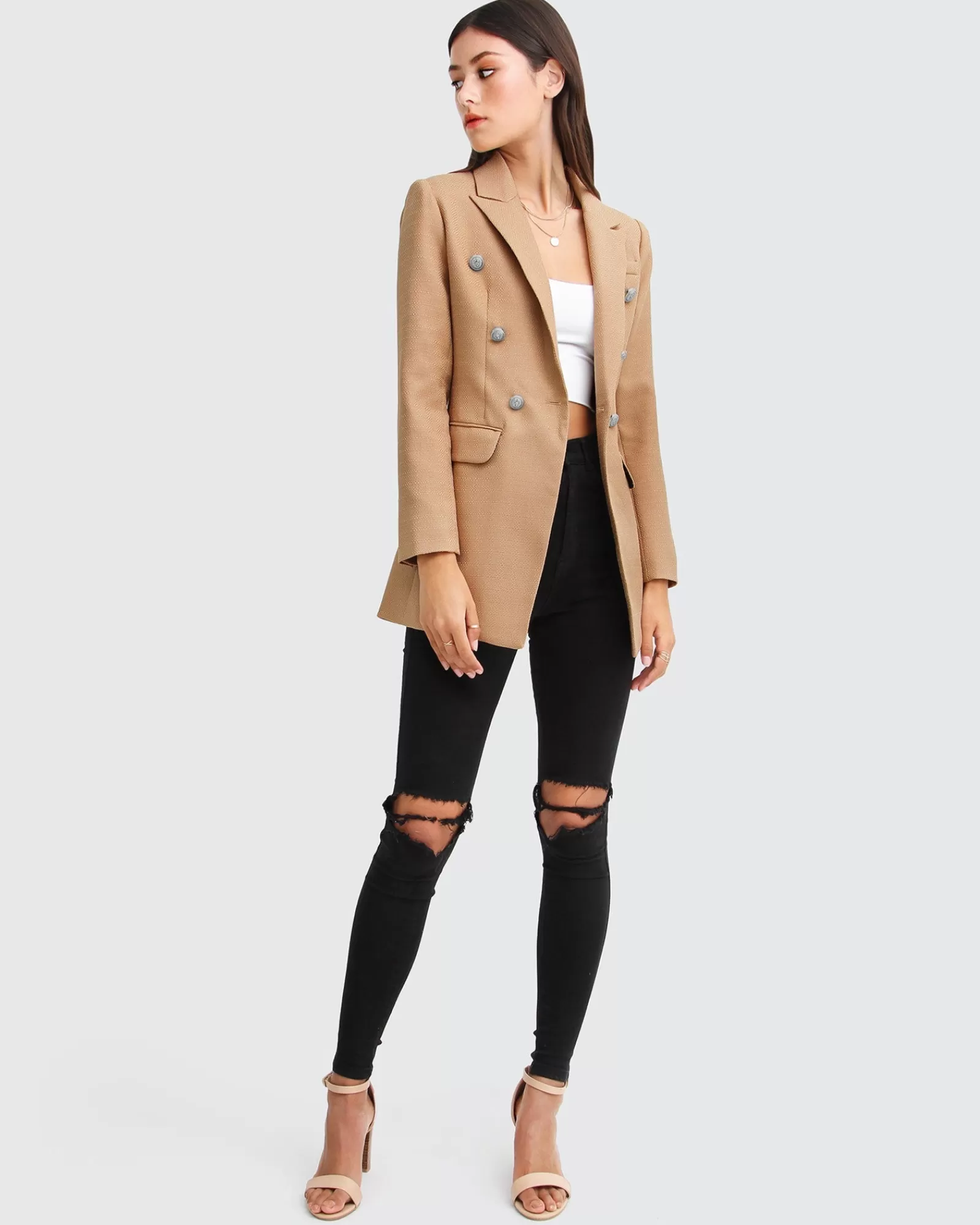 Belle & Bloom Princess Polina Textured Weave Blazer -