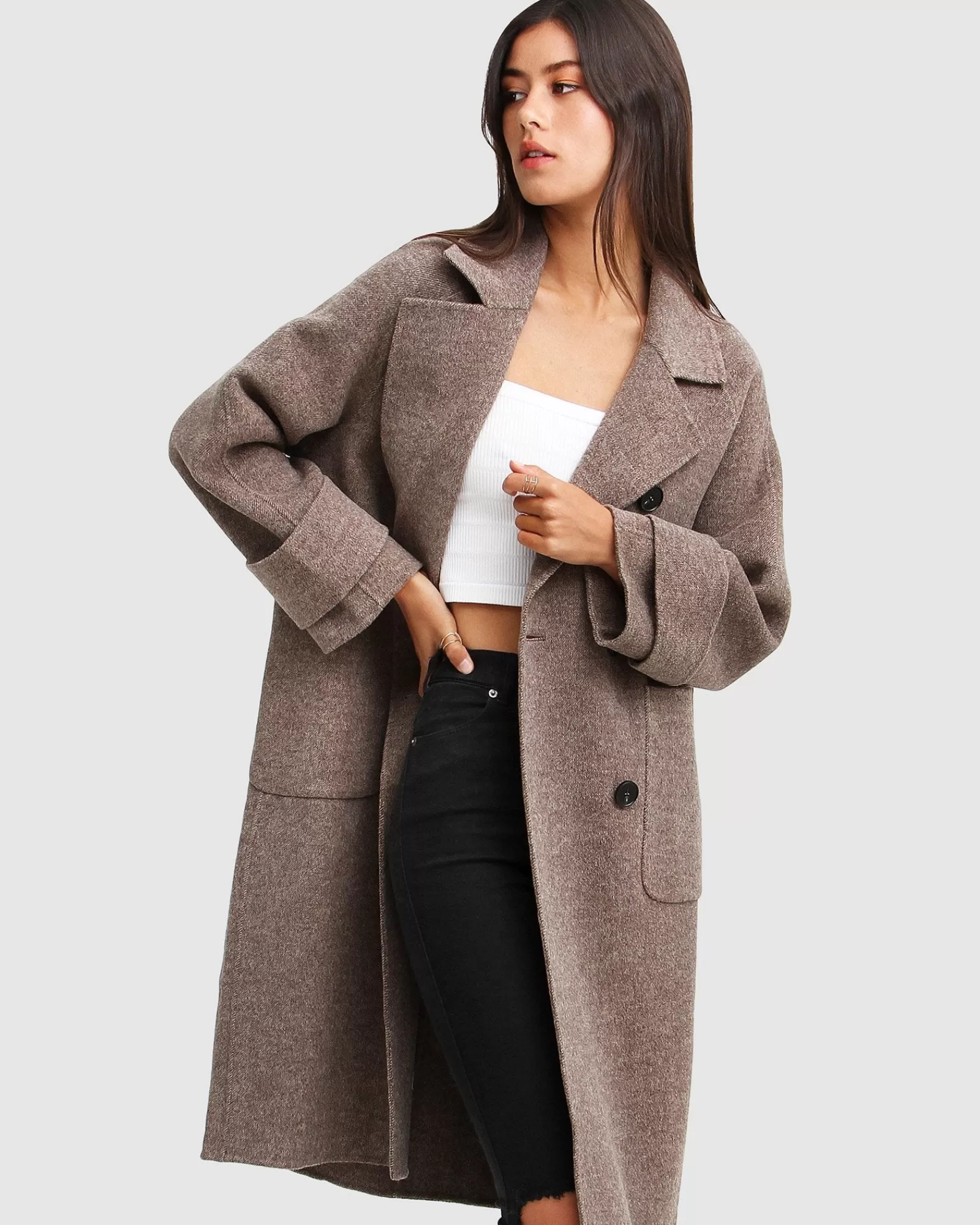 Belle & Bloom Rumour Has It Oversized Wool Blend Coat -